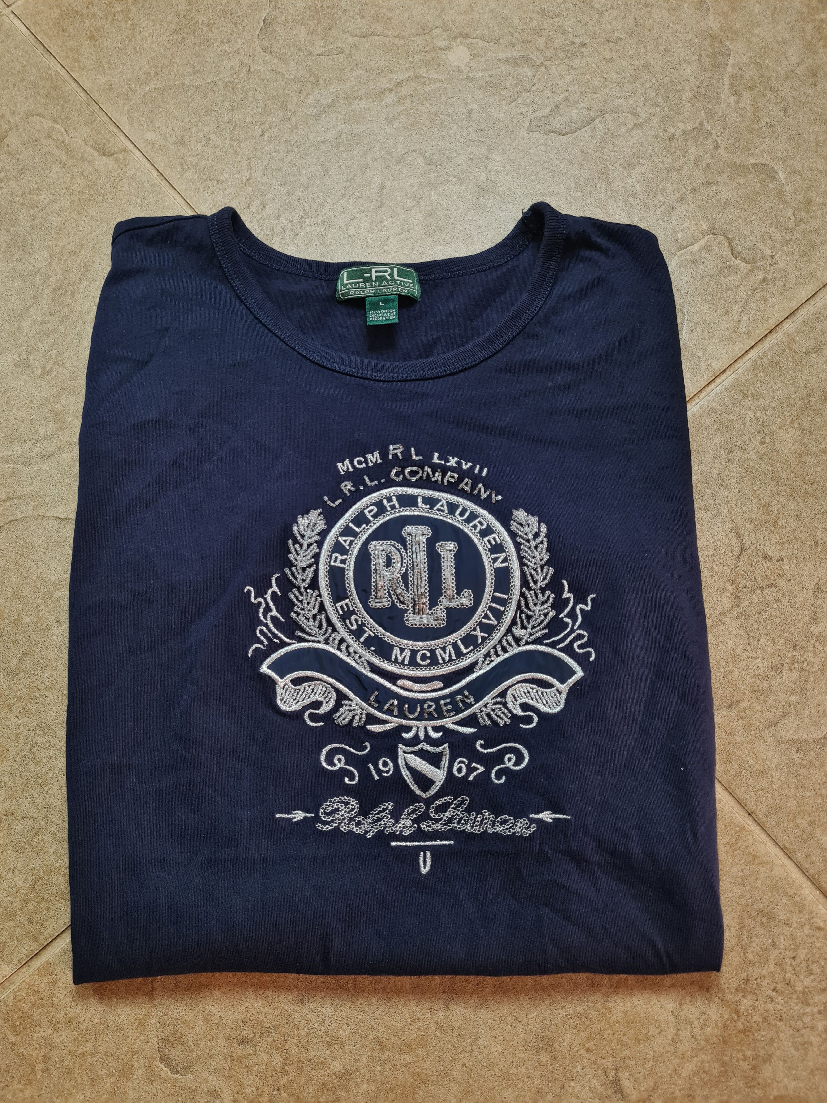 Polo Ralph Lauren Vintage Ralph Lauren Embroidered beads Big Logo Blue Size L Size L / US 10 / IT 46 - 13 Thumbnail