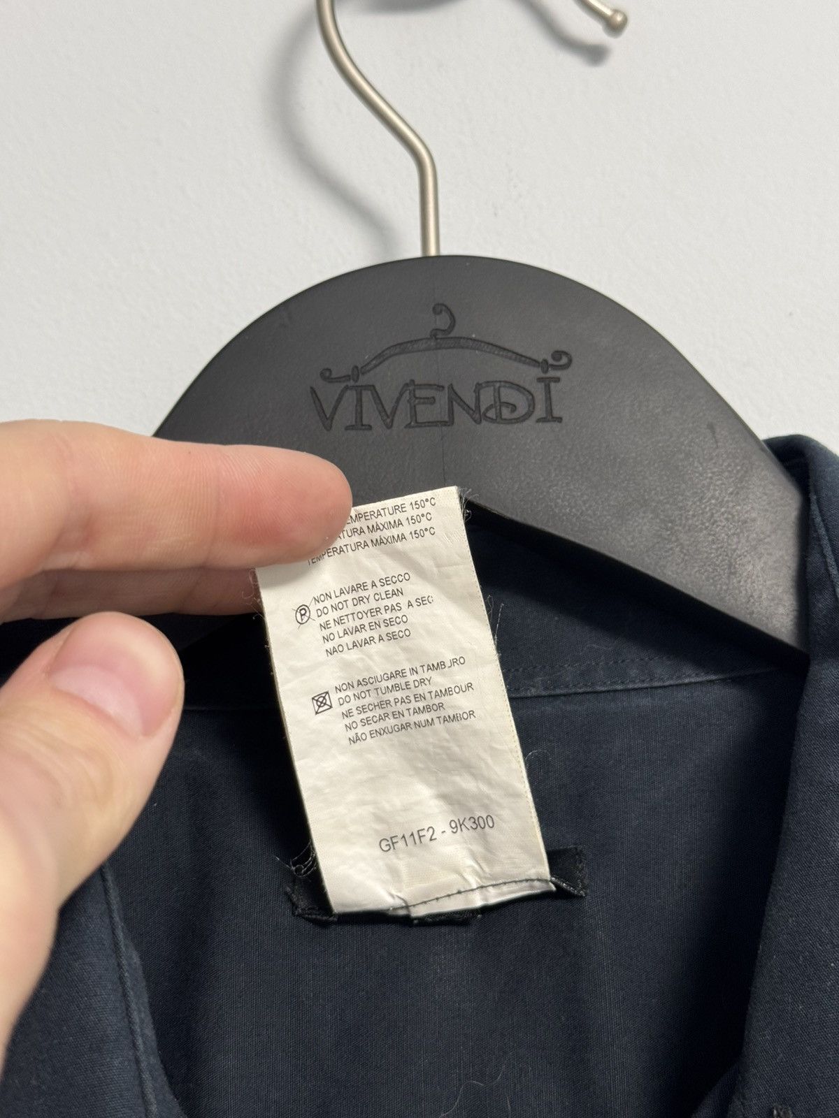 Versace Classic Button Up Shirt Luxury Dark Blue