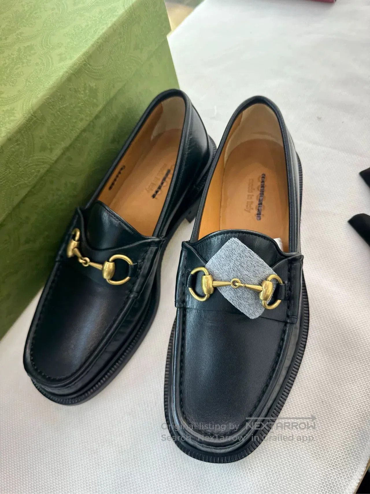 Gucci Gucci Black Gold Loafers. Size US 7 / IT 37 - 3 Thumbnail