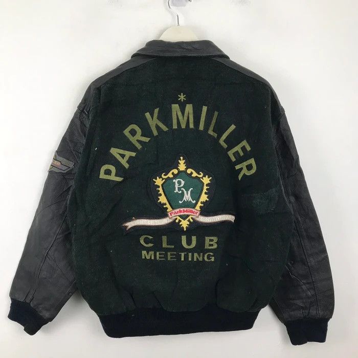 Japanese Brand × Vintage SY0272 VTG PARKMILLER CLUB LEATHER SLEEVE VARSITY JACKETS Size US M / EU 48-50 / 2 - 1 Thumbnail