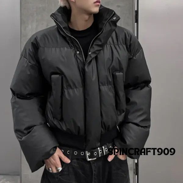 VIBE Black Long Neck Puffer Jacket Size US M / EU 48-50 / 2 - 1 Thumbnail
