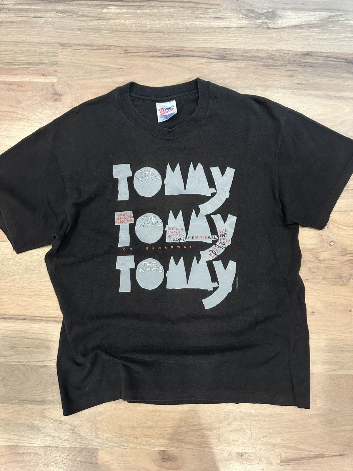 Band Tees Vintage 1993 Tommy The Who on Broadway Black Shirt Adult XL Size US L / EU 52-54 / 3 - 1 Thumbnail