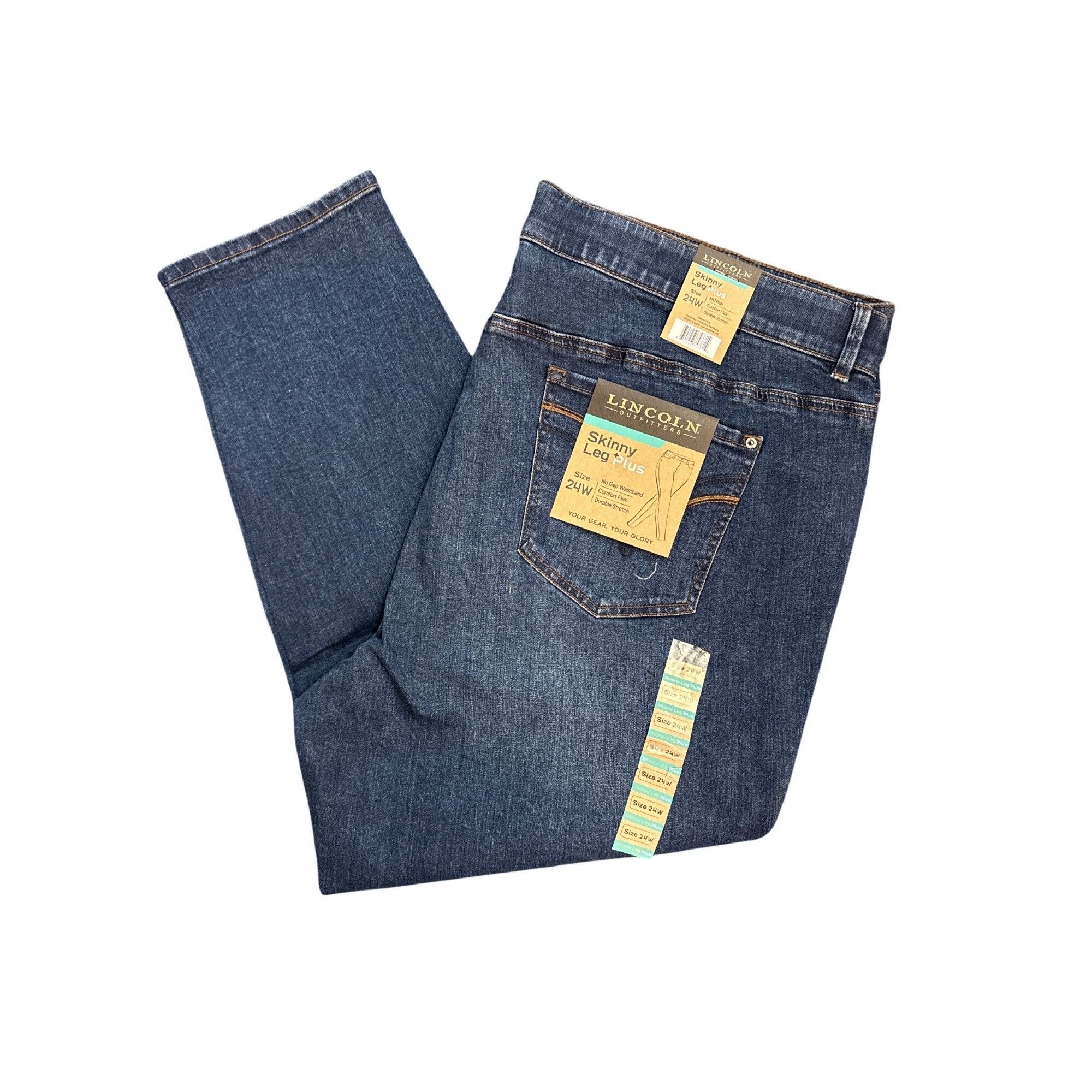 Other Womens Plus Mid Rise Skinny Leg Denim Jeans Size 24 Size 42" / US 20 - 1 Thumbnail