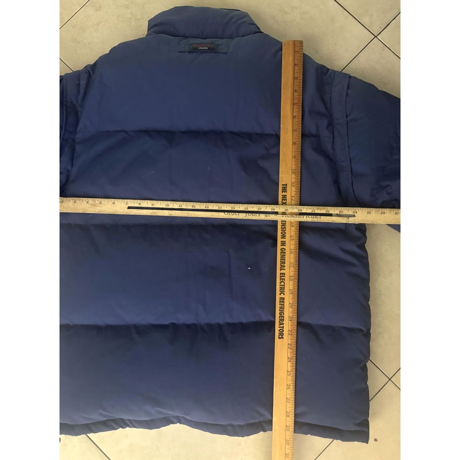 Tommy Hilfiger Tommy Jeans Jacket Mens XL Blue Puffer Coat Winter Zip Pockets Warm Size US 36 / EU 52 - 8 Thumbnail