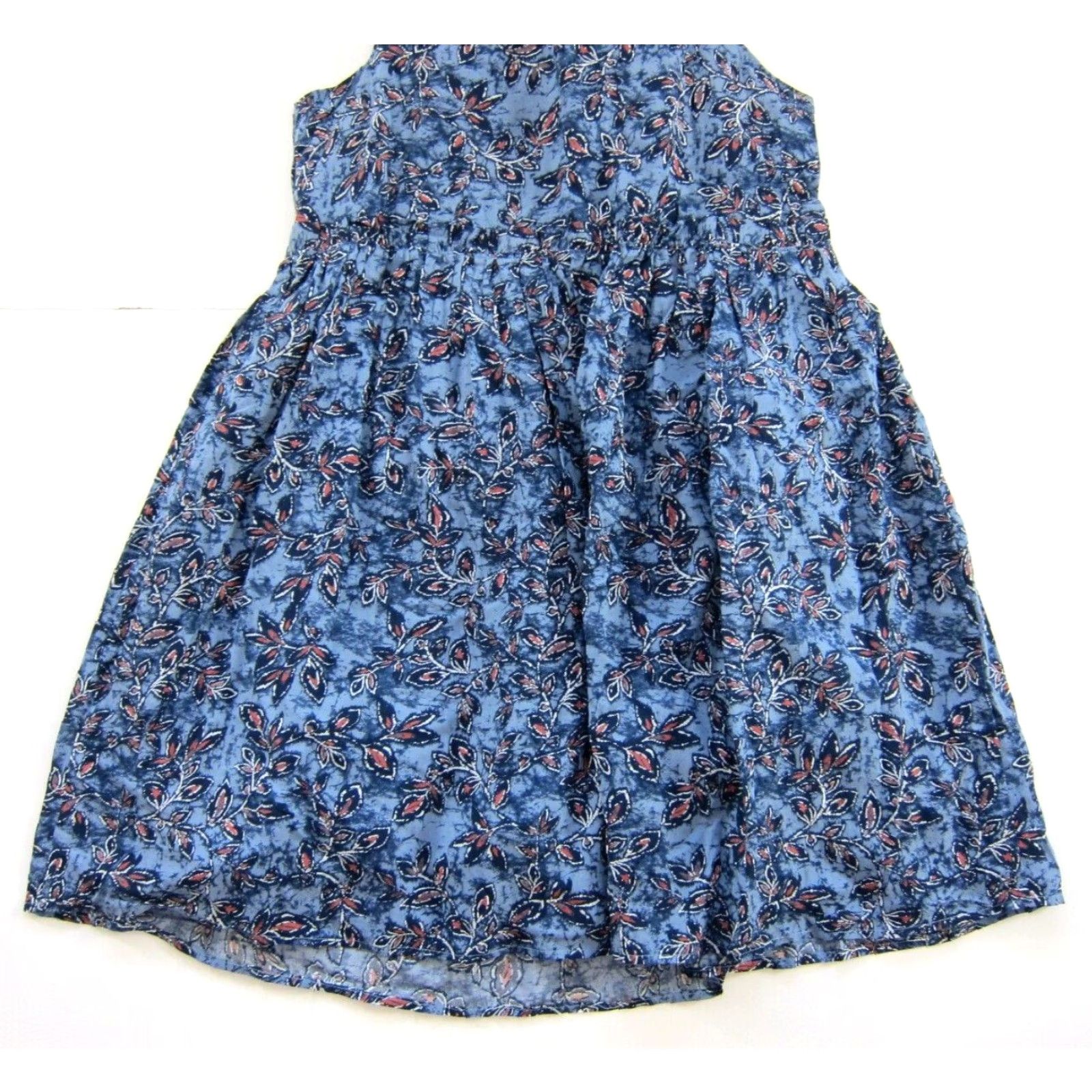 Lucky Brand Lucky Brand 100% Cotton Blue Pink Floral Sleeveless High Neck Sun Dress Small Vintage Women Dress Size S / US 4 / IT 40 - 7 Thumbnail