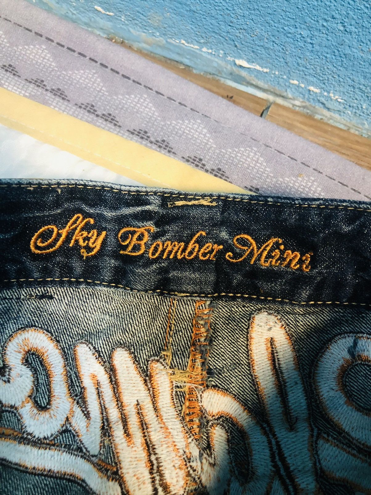 Japanese Brand Sky Bomber Mini Jeans (10) Size US 28 / EU 44 - 10 Thumbnail