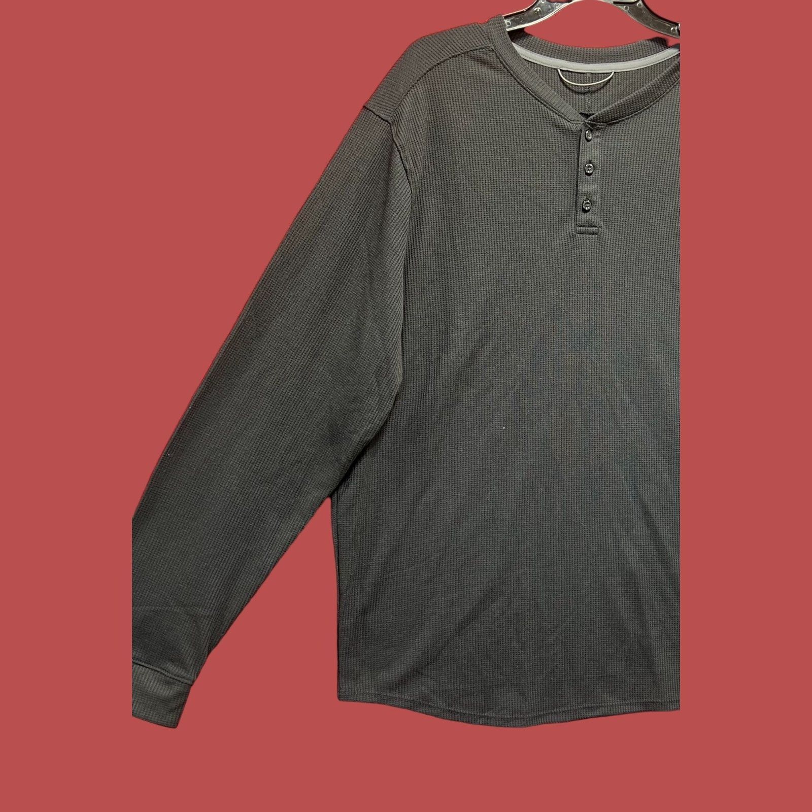 Other All In Motion - Men's Waffle-Knit Henley Athletic Top - Blac Size US XXL / EU 58 / 5 - 16 Thumbnail