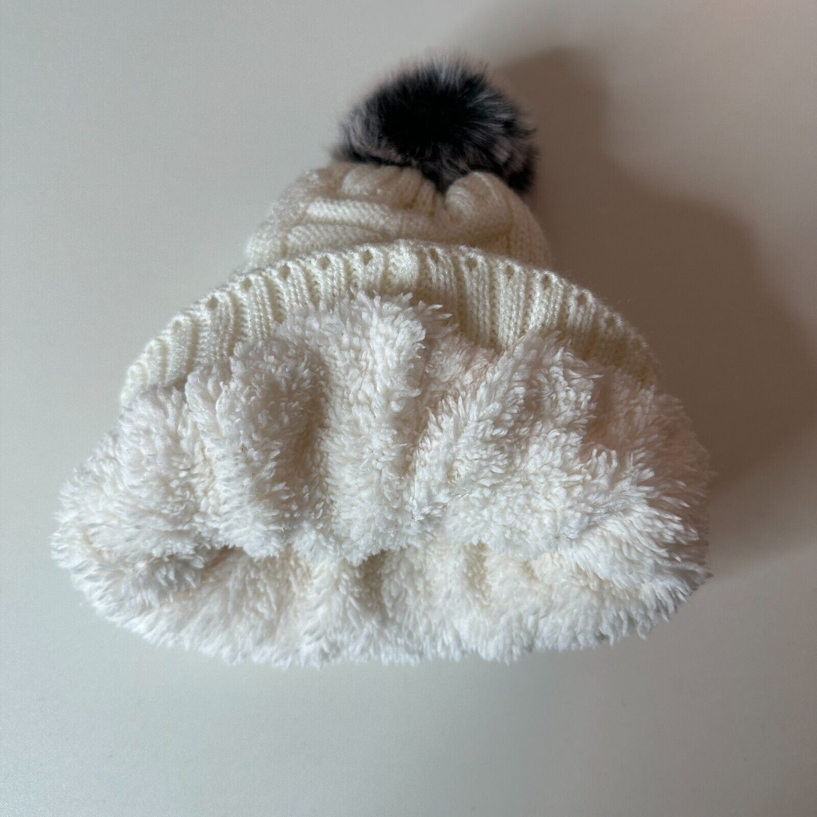 Other J.S Elk Deer Brown Patch Cream Beanie Gray Pom Pom OS Size ONE SIZE - 4 Thumbnail