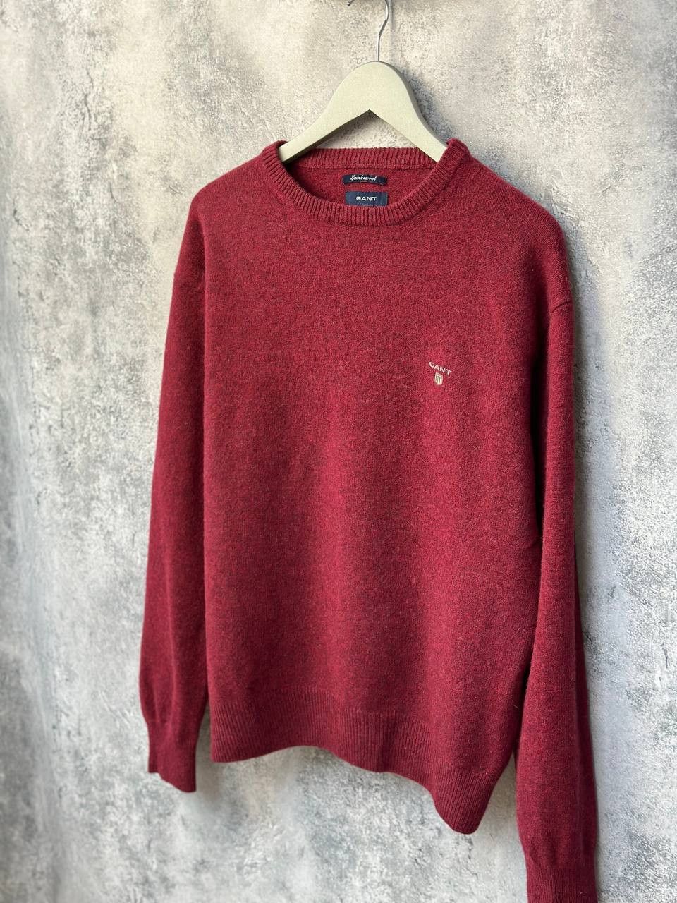 Gant GANT Lambswool Sweater Vintage Crew Neck Burgundy Size US XL / EU 56 / 4 - 1 Thumbnail