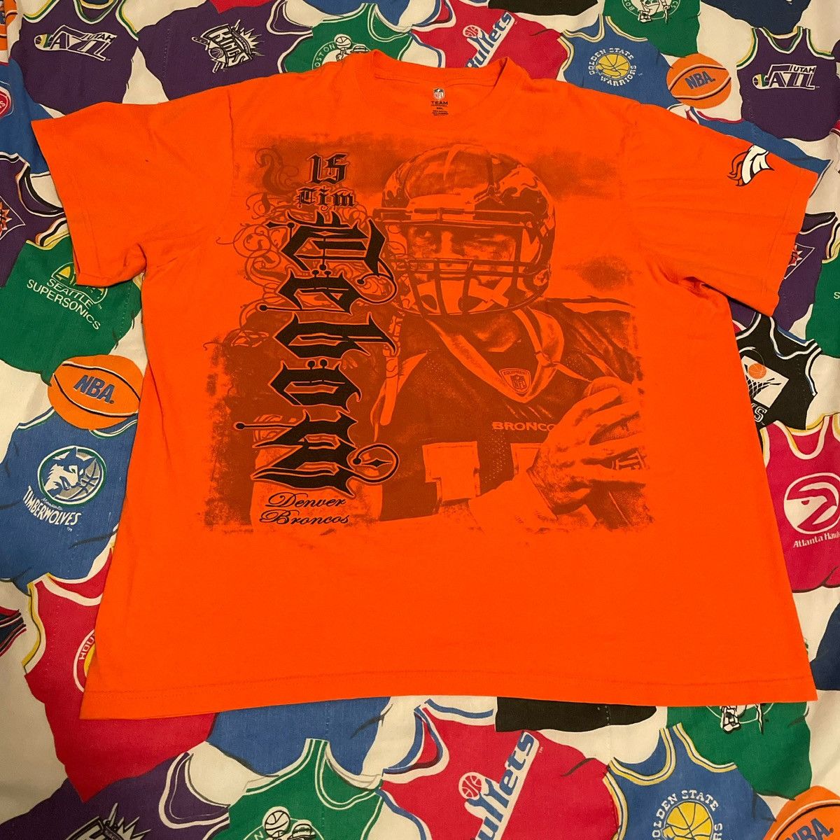 NFL × Vintage Y2K NFL Tim TeBow Denver Broncos Super Bowl Football Tee Size US XXL / EU 58 / 5 - 1 Thumbnail
