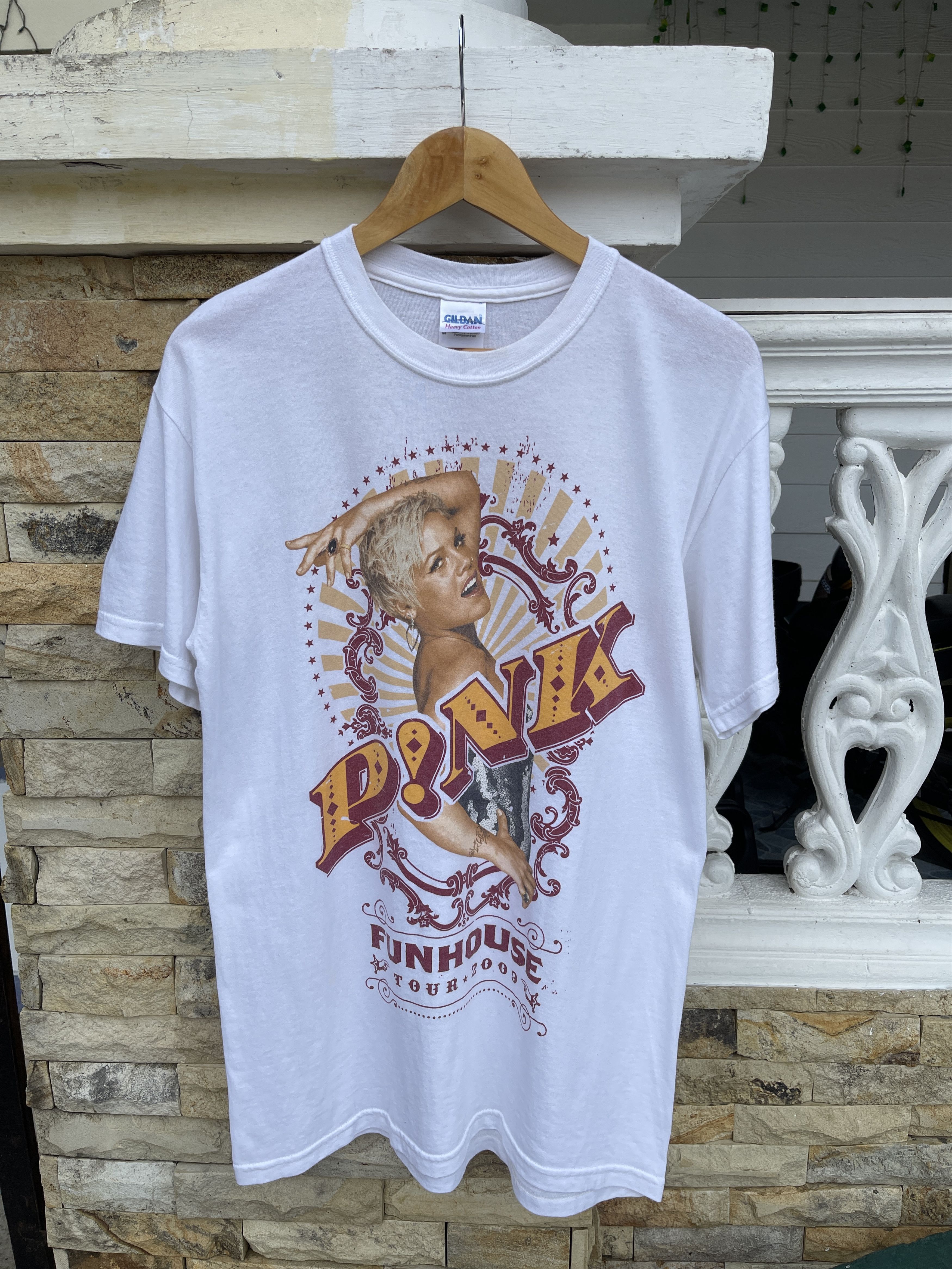 Band Tees × Vintage Last Drop🔥Rare🔥Vintage 00s Pink Funhouse World Tour 2009 Size US M / EU 48-50 / 2 - 1 Thumbnail