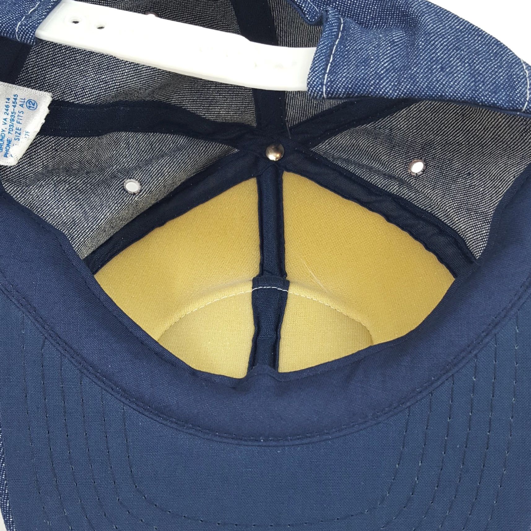 Denime VINTAGE 80s Cardinal Denim Trucker Hat Adjustable Snapback Cap Patch Blue One Size Mens Size ONE SIZE - 7 Thumbnail