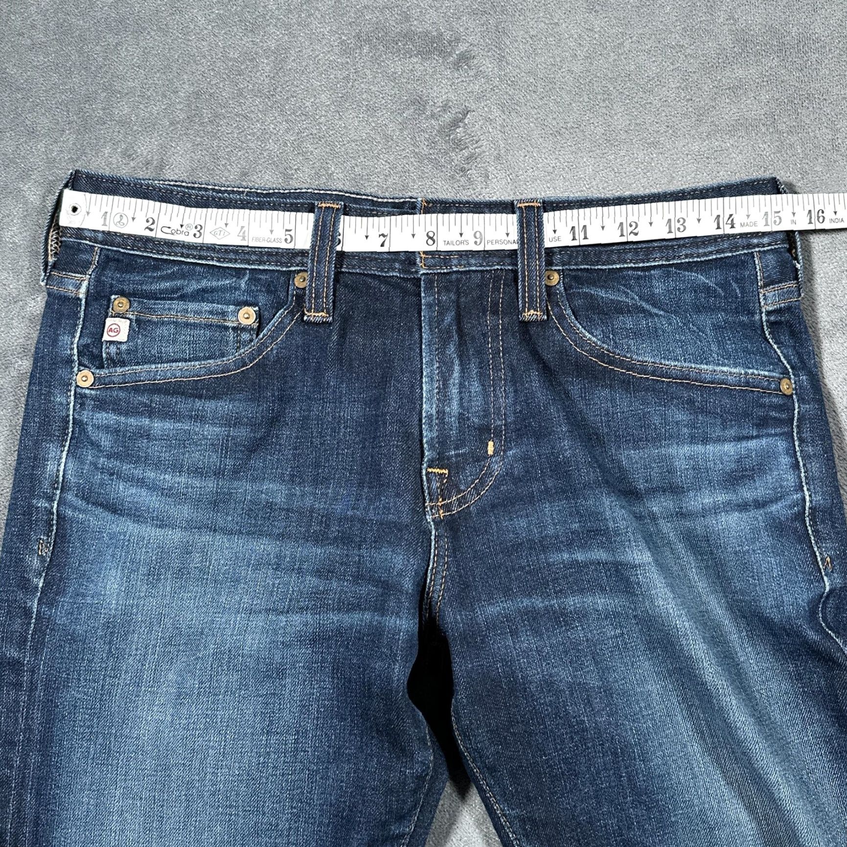 Denime AG Adriano Goldschmied Jeans Slim Straight 360 Denim 30 Blue Matchbox Mens Jeans Size US 30 / EU 46 - 5 Thumbnail
