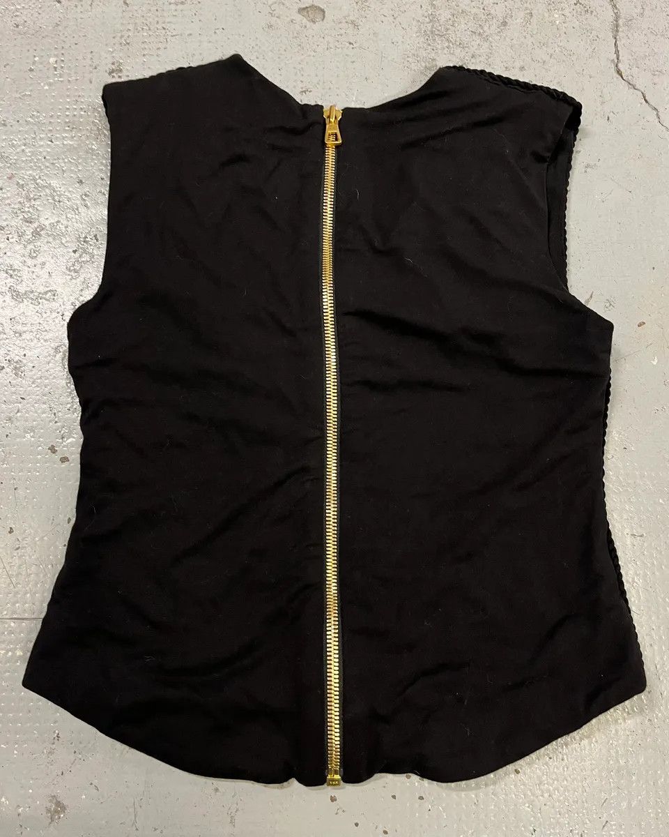 Balmain 2015 Balmain H&M Gold-Beaded Black Tank Top Size S / US 4 / IT 40 - 9 Thumbnail