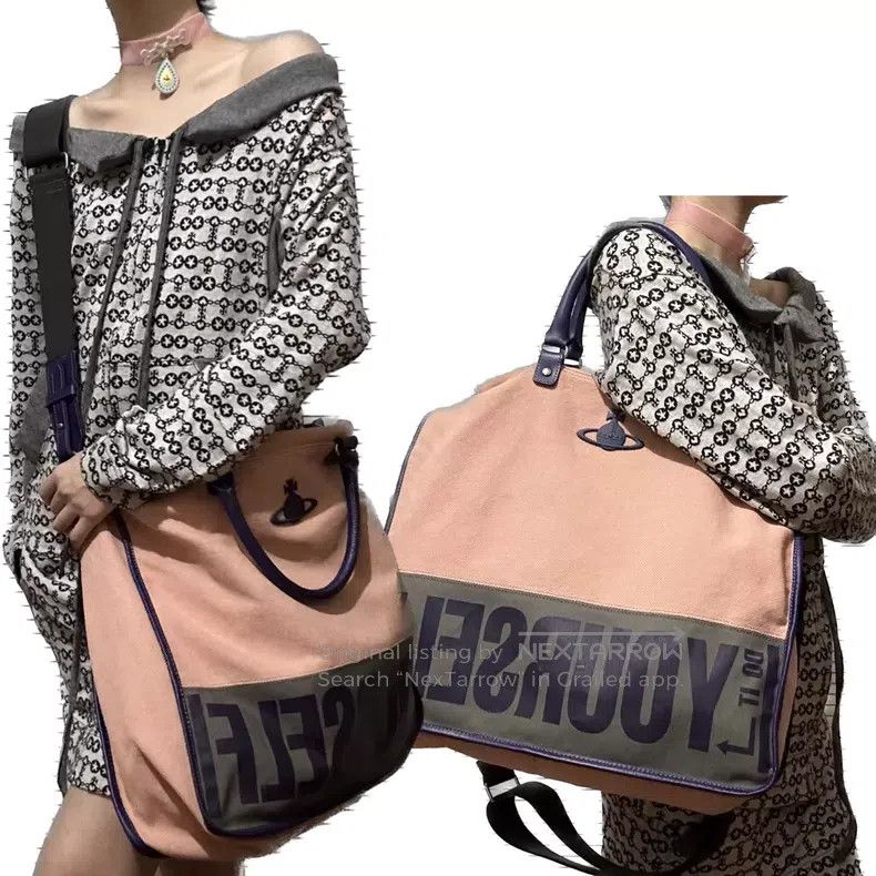Vivienne Westwood Vivienne Westwood size os Pink Canvas Sports Bag, Single Sh Size ONE SIZE - 1 Thumbnail
