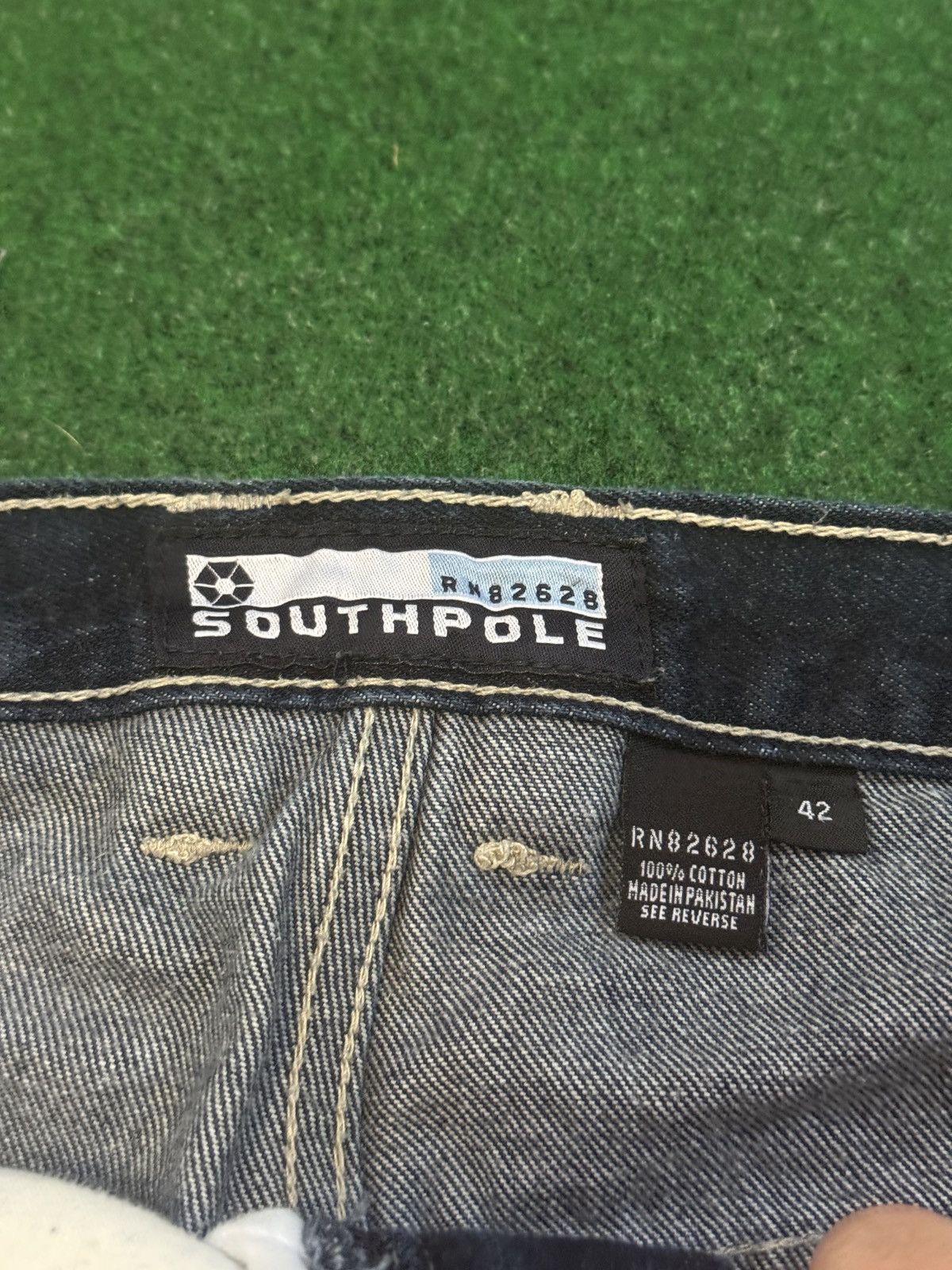 Southpole Vtg Y2K SouthPole Carpenter Baggy Hip Hop Skater Jeans 41x32 Size US 41 - 4 Thumbnail