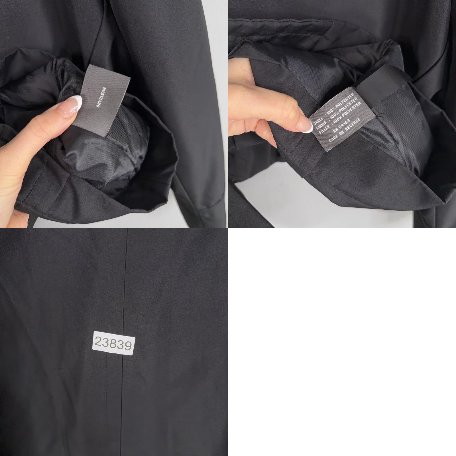 Kenneth Cole Kenneth Cole Reaction Coat Mens Large Black Pea Coat Insulated Button Front Lined Padded Polyester Size US L / EU 52-54 / 3 - 9 Thumbnail