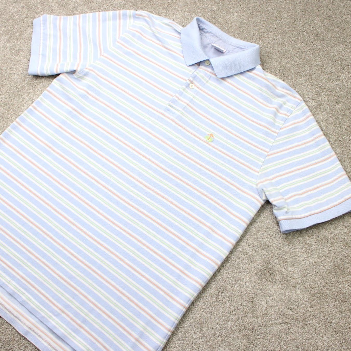 Brooks Brothers Brooks Brothers Polo Shirt Mens XL Blue 100% Cotton Short Sleeve Regular Fit Polo Shirt Size US XL / EU 56 / 4 - 3 Thumbnail