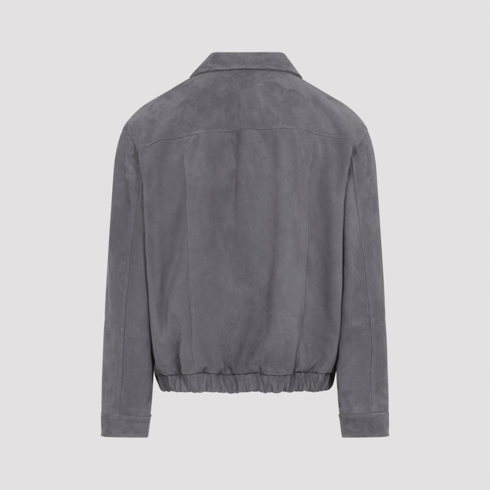 Brunello Cucinelli BRUNELLO CUCINELLI Gray Suede Jacket New & Authentic (Men's Size US M / EU 48-50 / 2 - 2 Thumbnail