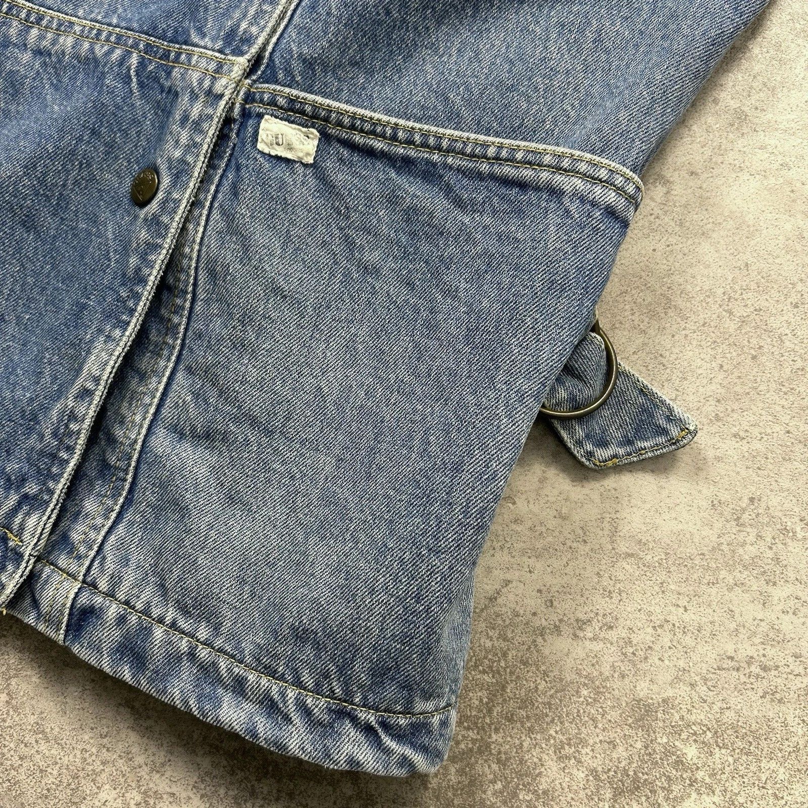 Guess × Vintage RARE GEORGES MARCIANO DENIM JACKET COAT SIZE 1 fits men's Size US S / EU 44-46 / 1 - 3 Thumbnail