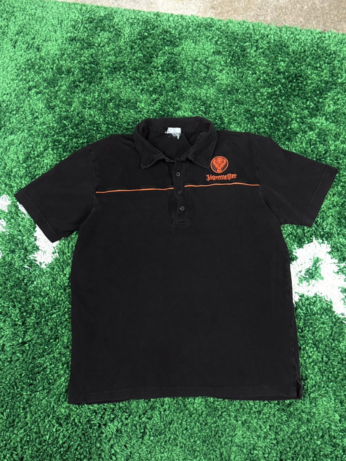 Jagermeister RARE Vintage Jagermeister Logo Piping Polo Black Medium Size US M / EU 48-50 / 2 - 1 Thumbnail