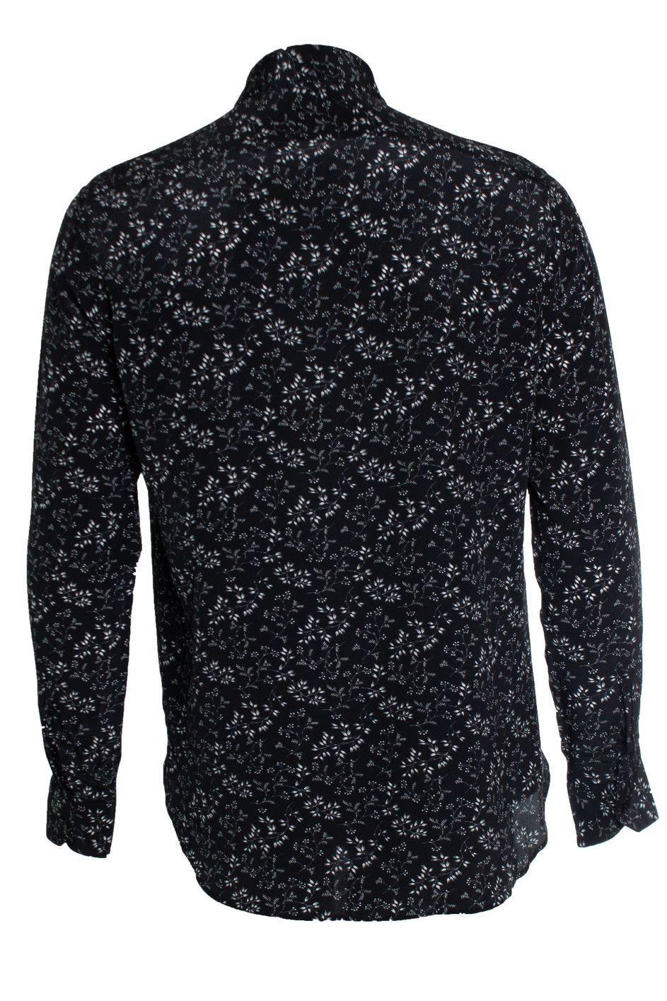 Saint Laurent Paris Saint Laurent, Black silk shirt with floral print 2018 Size US M / EU 48-50 / 2 - 2 Thumbnail