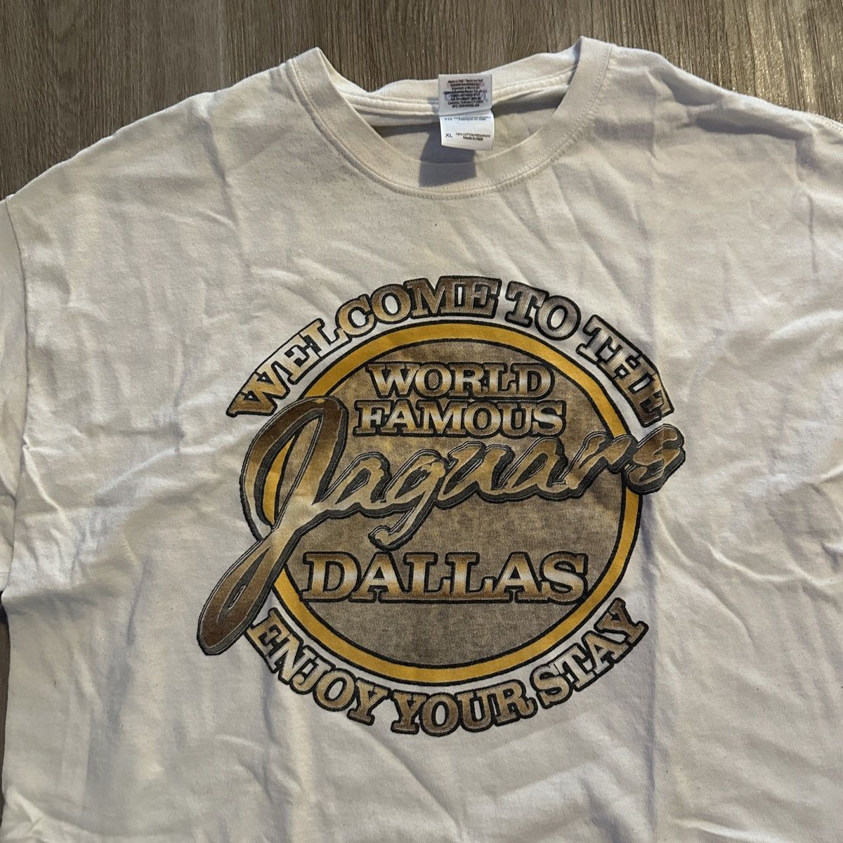 Designer × Vintage Jaguars Strip Club Dallas Shirt Vintage Size XL White Size US XL / EU 56 / 4 - 2 Thumbnail