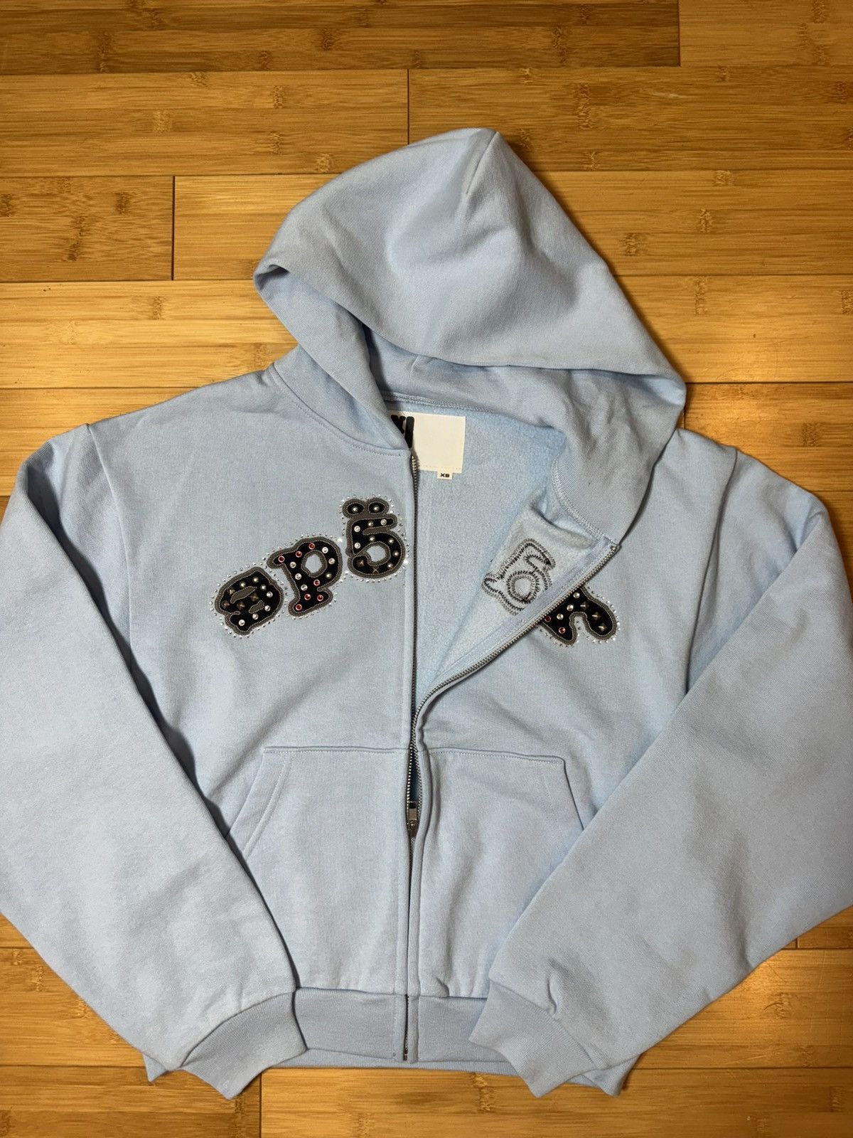 Sp5der Sp5der Mixed Stone OG V2 Zip Hoodie - Rock Blue Size XS Size US XS / EU 42 / 0 - 3 Thumbnail