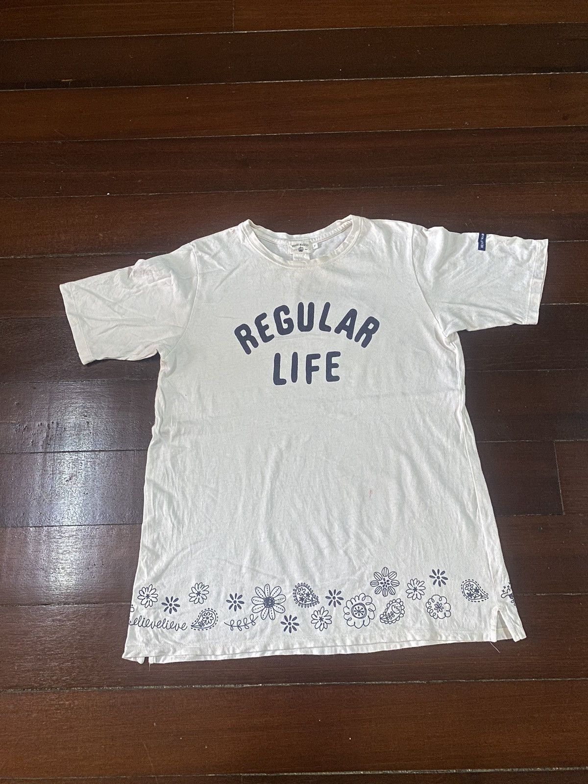 Blue Blue Japan × HOLLYWOOD RANCH MARKET × Vintage Rare HEART MARKET regular life spell out Japan Shirt Size US L / EU 52-54 / 3 - 1 Thumbnail