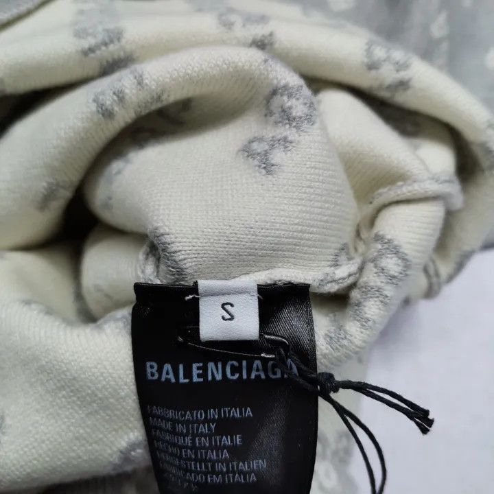 Balenciaga Balenciaga Gray Logo Print Long Sleeve Sweater 0079-2507 Size US S / EU 44-46 / 1 - 6 Thumbnail
