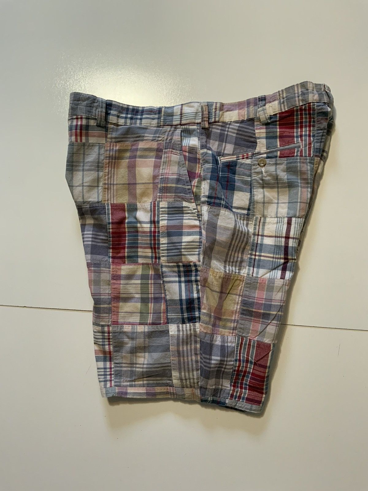 Polo Ralph Lauren Polo Ralph Lauren Patchwork Plaid Flat Front Classic Shorts Size US 36 / EU 52 - 2 Thumbnail