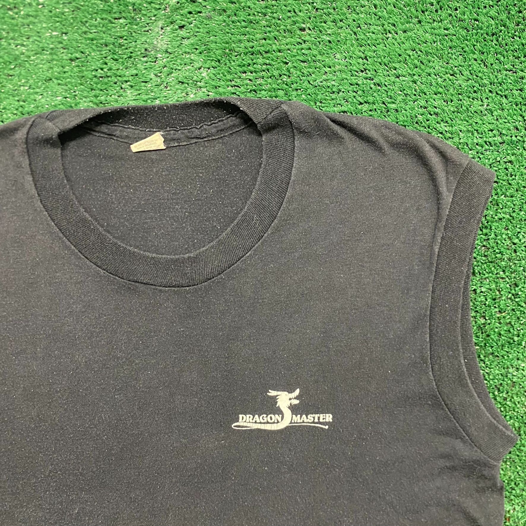 Vintage Vintage 80s Dragon Master Sun Faded Single Stitch Tank Size US M / EU 48-50 / 2 - 2 Thumbnail