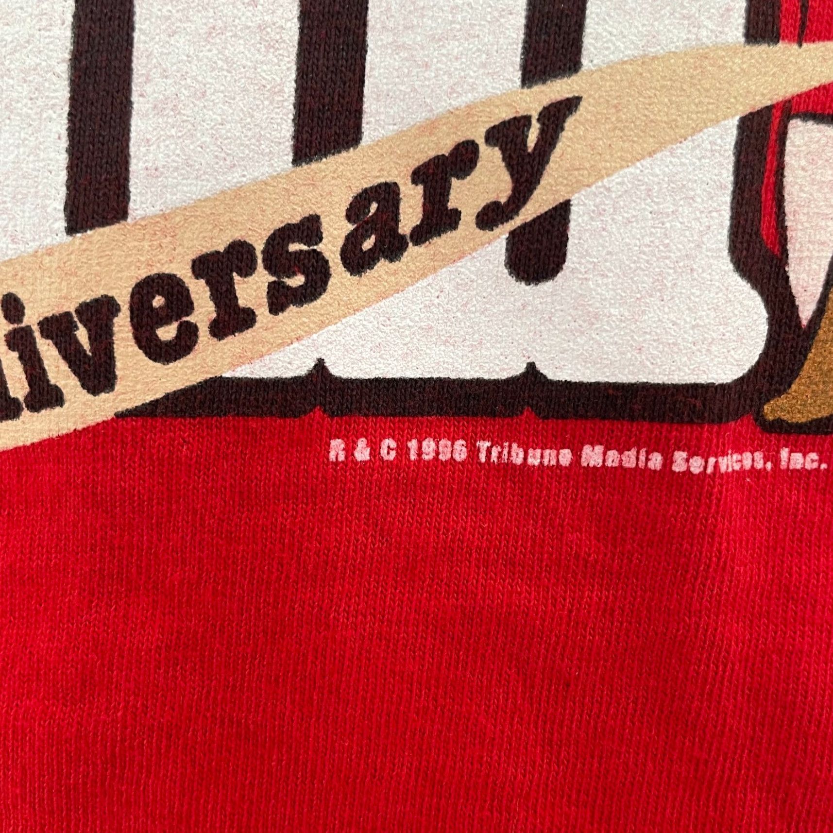 Delta VINTAGE Delta Little Orphan Annie Shirt Adult XL Red Short Sleeve Cartoon 90s Mens T-Shirt Size US XL / EU 56 / 4 - 5 Thumbnail