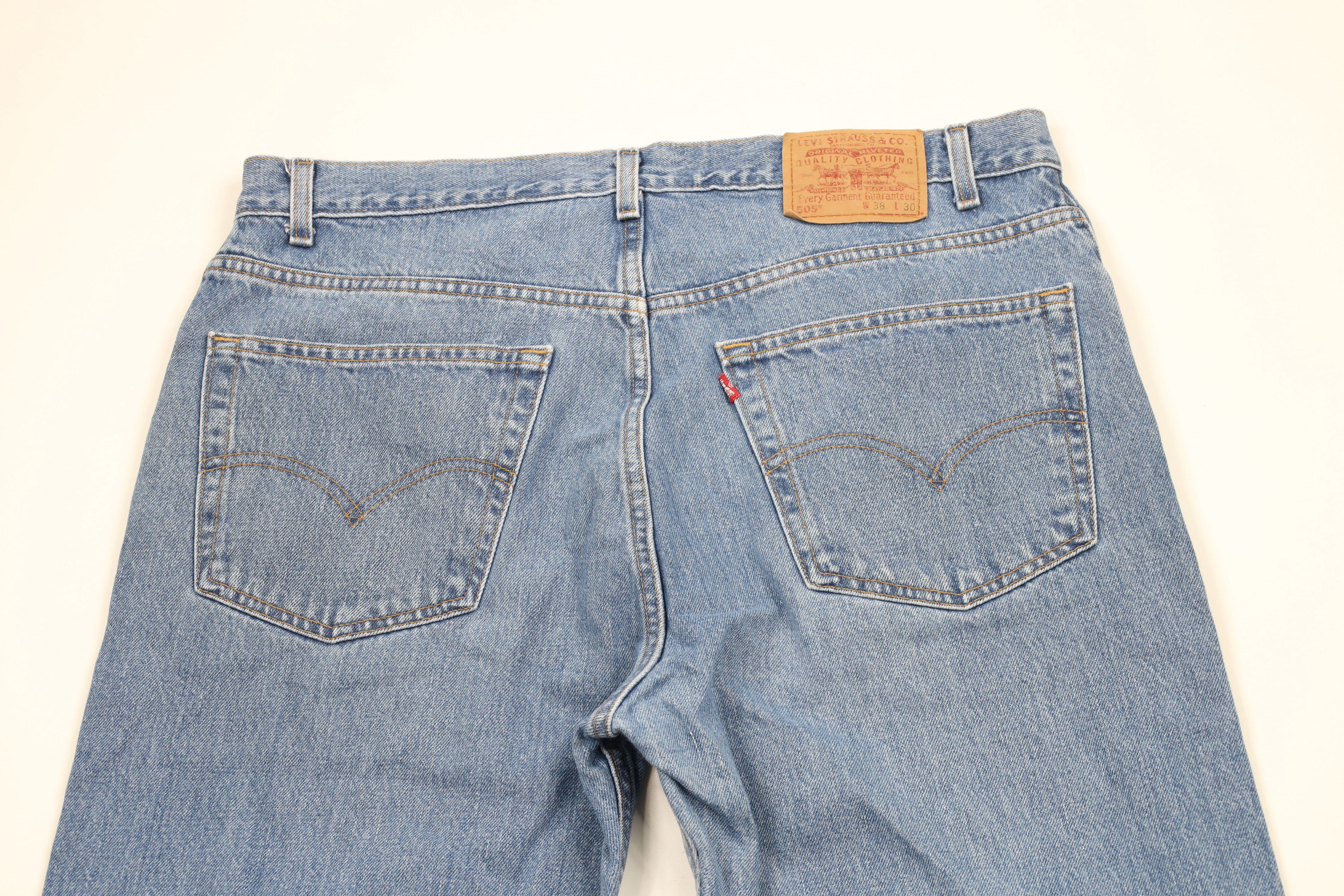 Levi's × Vintage Vintage 90s Levis 505 Regular Fit Denim Jeans Blue Cotton Size US 38 / EU 54 - 12 Thumbnail