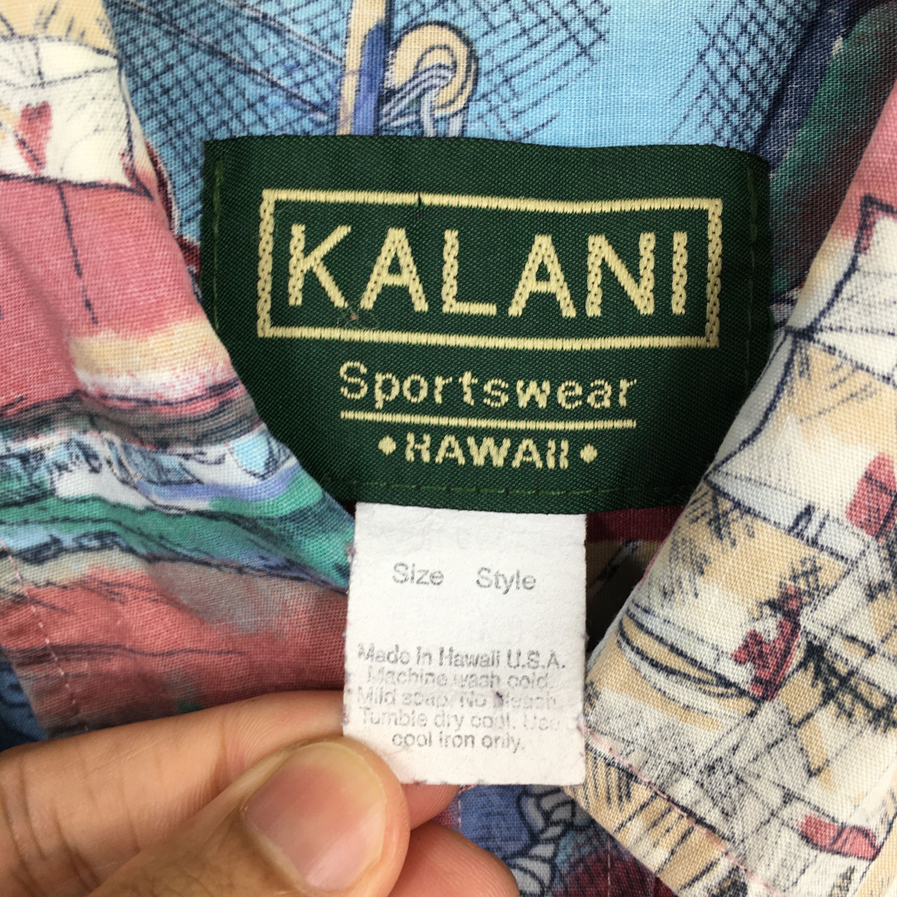 IOLANI Vintage Kalani Big Whale Sailing Beach Hawaiian Shirt XLarge Size US XL / EU 56 / 4 - 5 Thumbnail