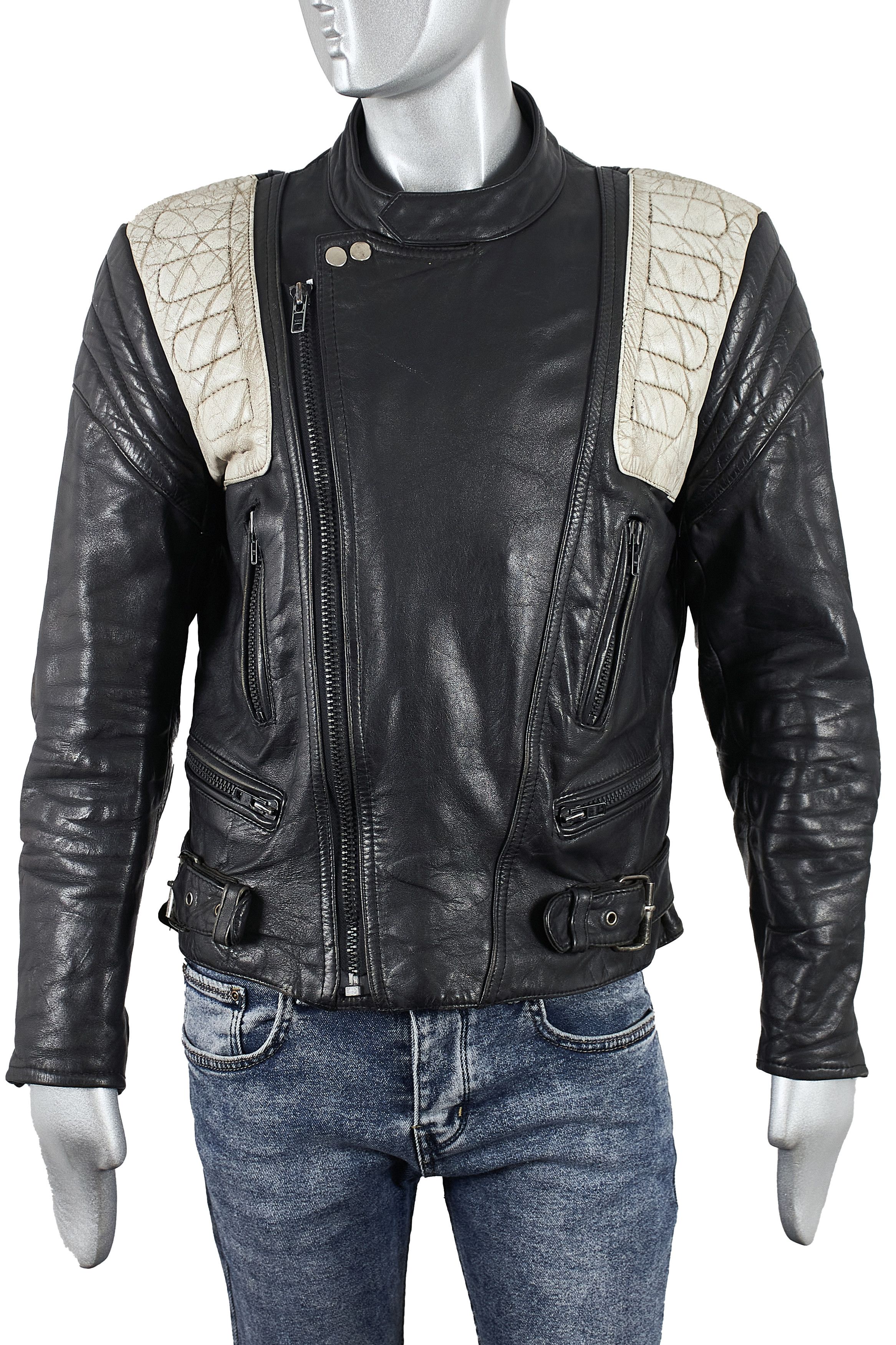 Vintage Vintage cowhide leather jacket, biker motorcycle jacket Size US M / EU 48-50 / 2 - 3 Thumbnail