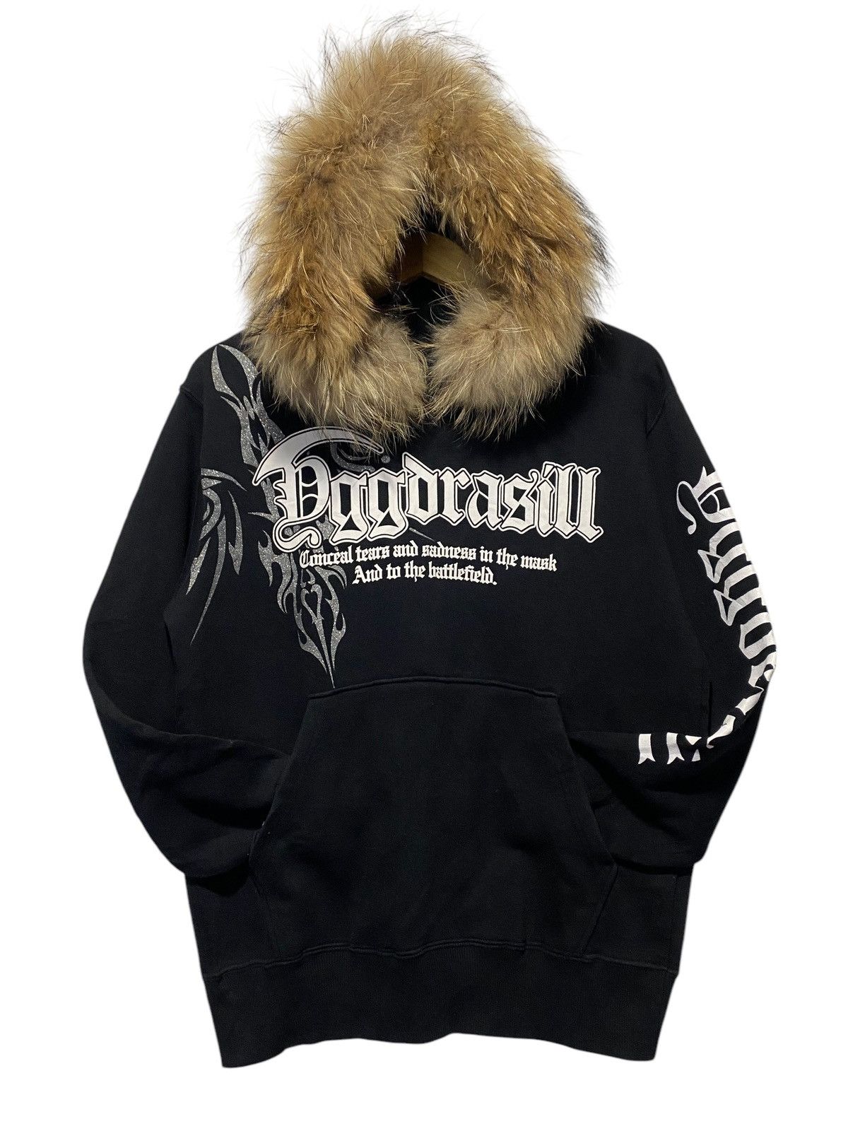 Japanese Brand Japanese Beaumere tribal poem punk Fur Hoodie Size US M / EU 48-50 / 2 - 1 Thumbnail