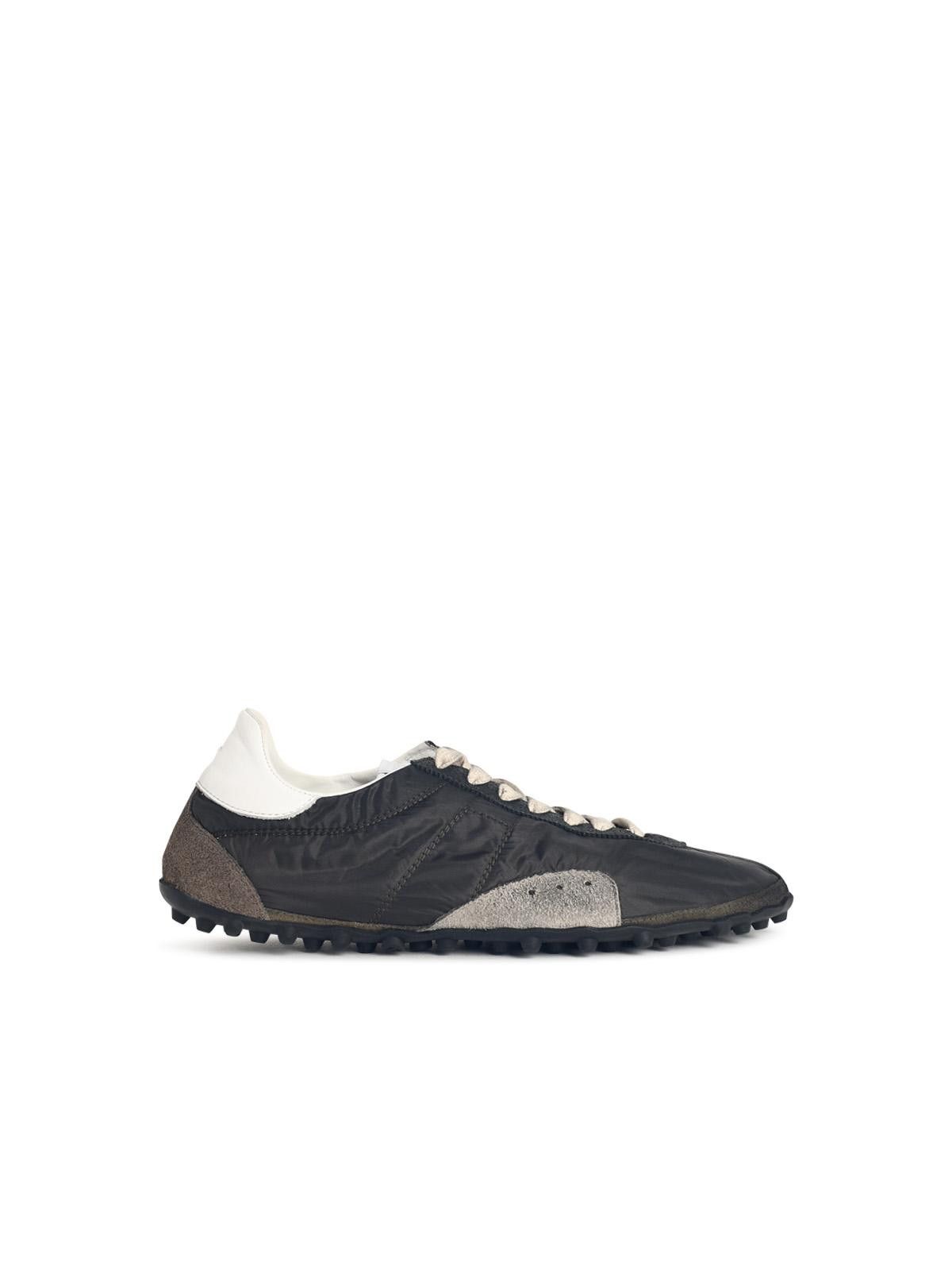 Maison Margiela MAISON MARGIELA 'Sprinters' Sneakers In Leather And Gigio Scuro Fabric Size US 9 / EU 42 - 1 Thumbnail