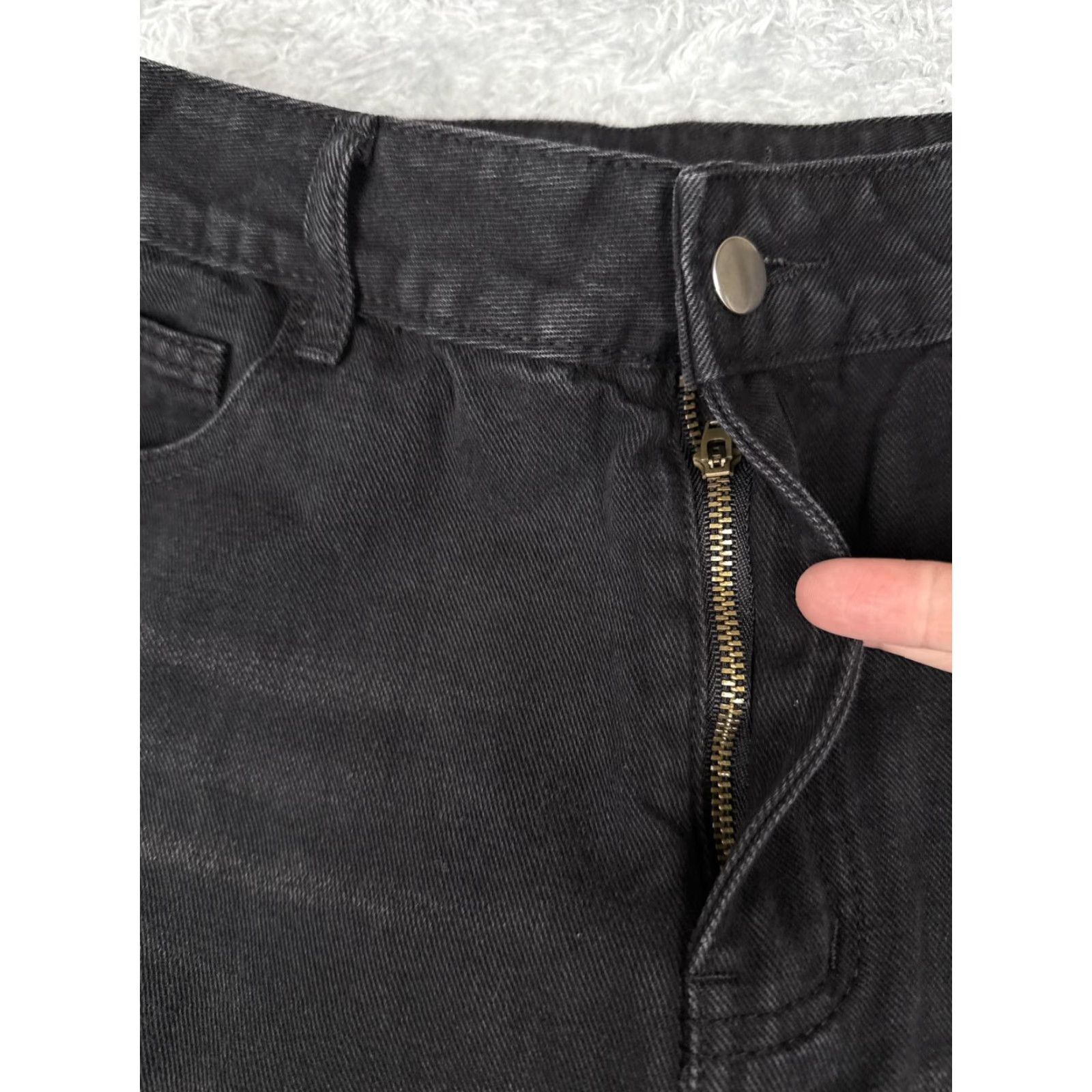 Shein Shein Jeans Women 8 Black High Rise Straight Leg Denim Pant Stretch Casual 28x30 Size 30" / US 8 / IT 44 - 5 Thumbnail