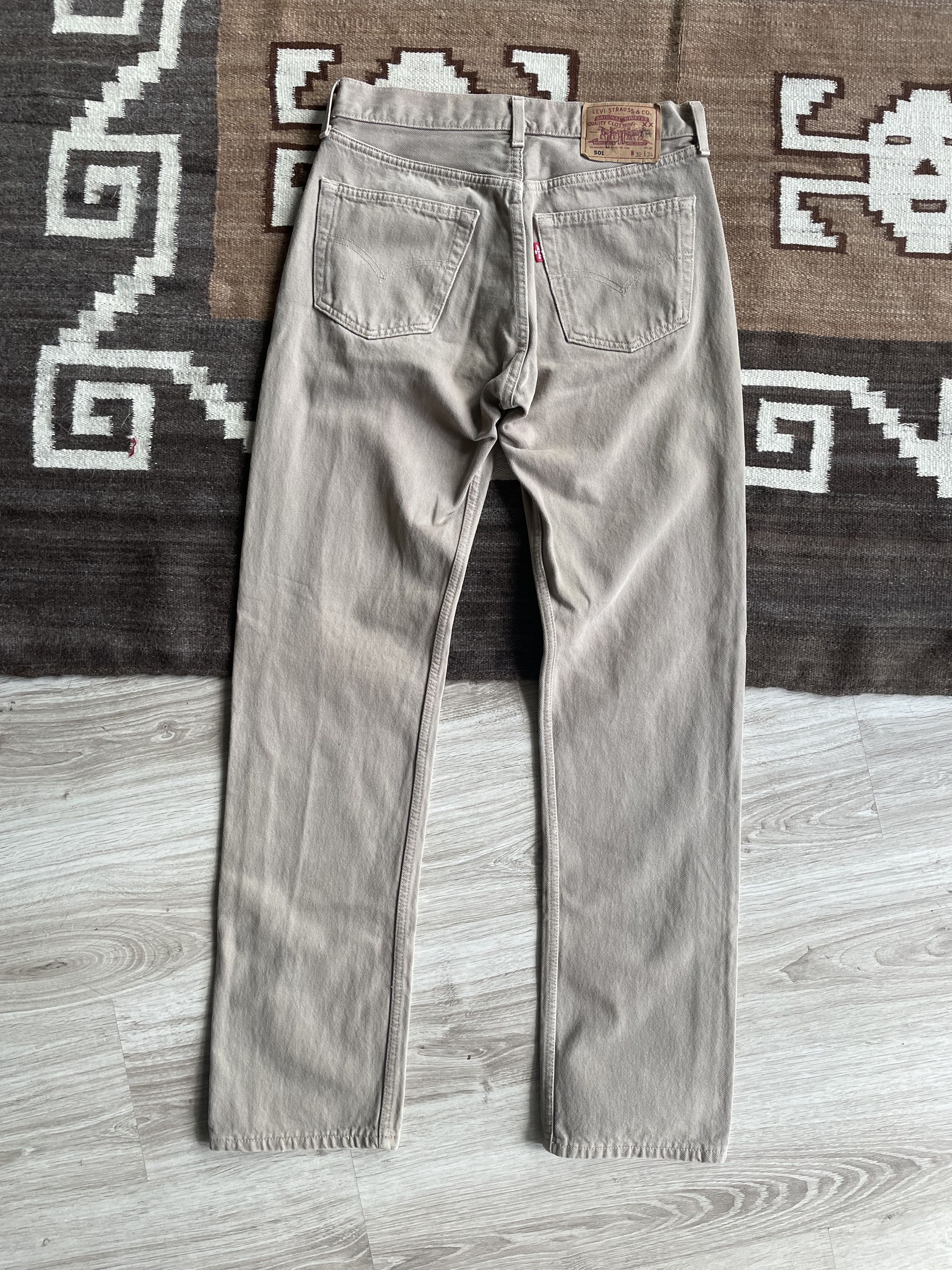 Jean Levis 501 Vintage 90s UK Made Denim Jeans 6850AC Size US 32 / EU 48 - 2 Thumbnail
