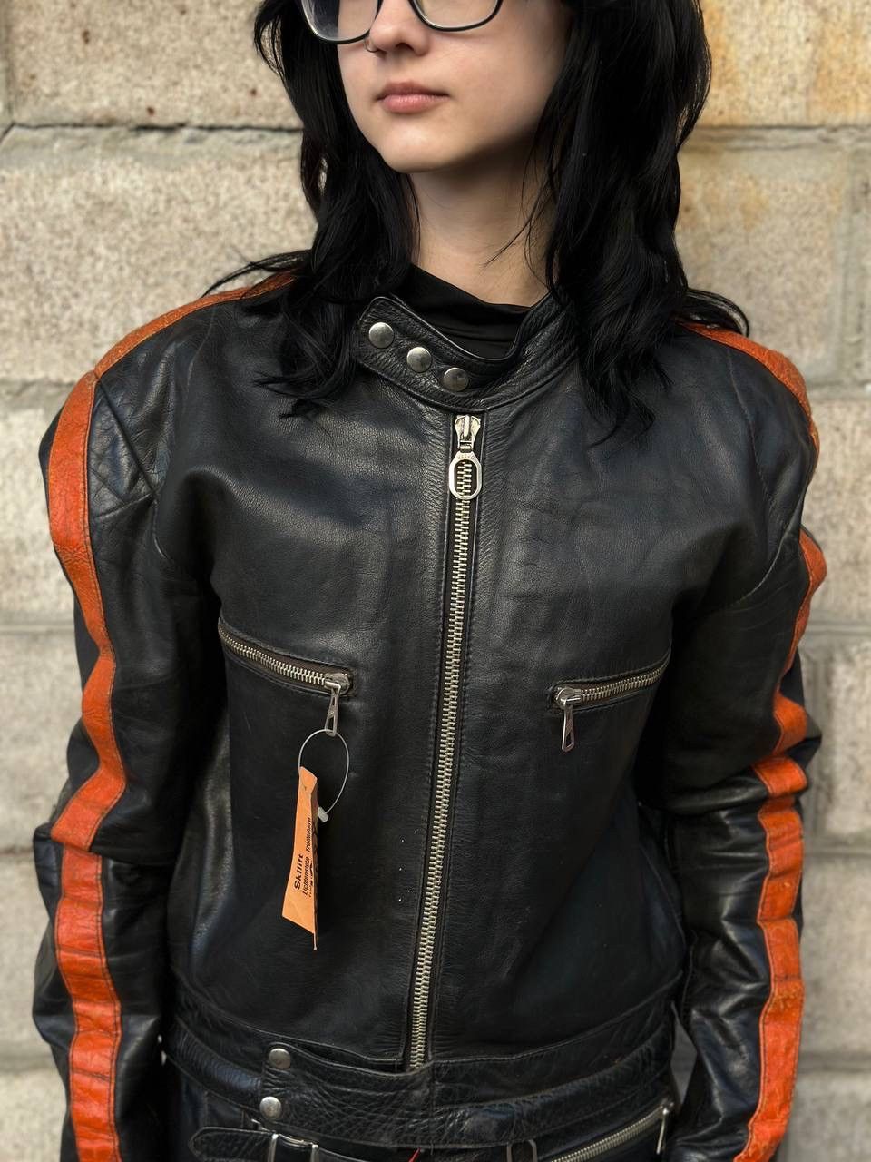 Leather VTG 60-70 Harro Moto Racing Jacket Size L- XL Distressed Size US L / EU 52-54 / 3 - 16 Thumbnail