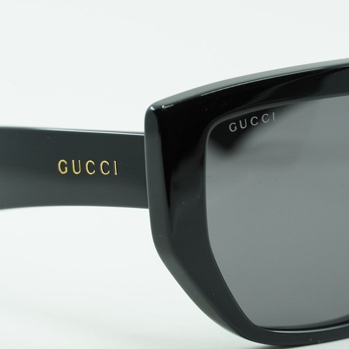 Gucci Gucci GG0997S 002 Sunglasses Black Shield Frame, Grey Lenses Size ONE SIZE - 8 Thumbnail