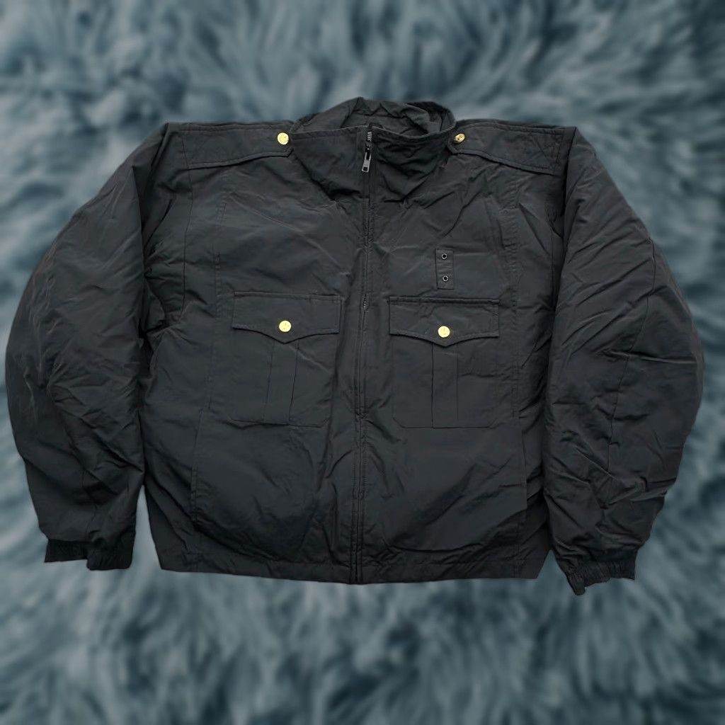 Vintage VINTAGE Blauer Tactical Nylon Bomber Jacket Mens Medium Black Quilt Zip Liner Size US L / EU 52-54 / 3 - 1 Thumbnail