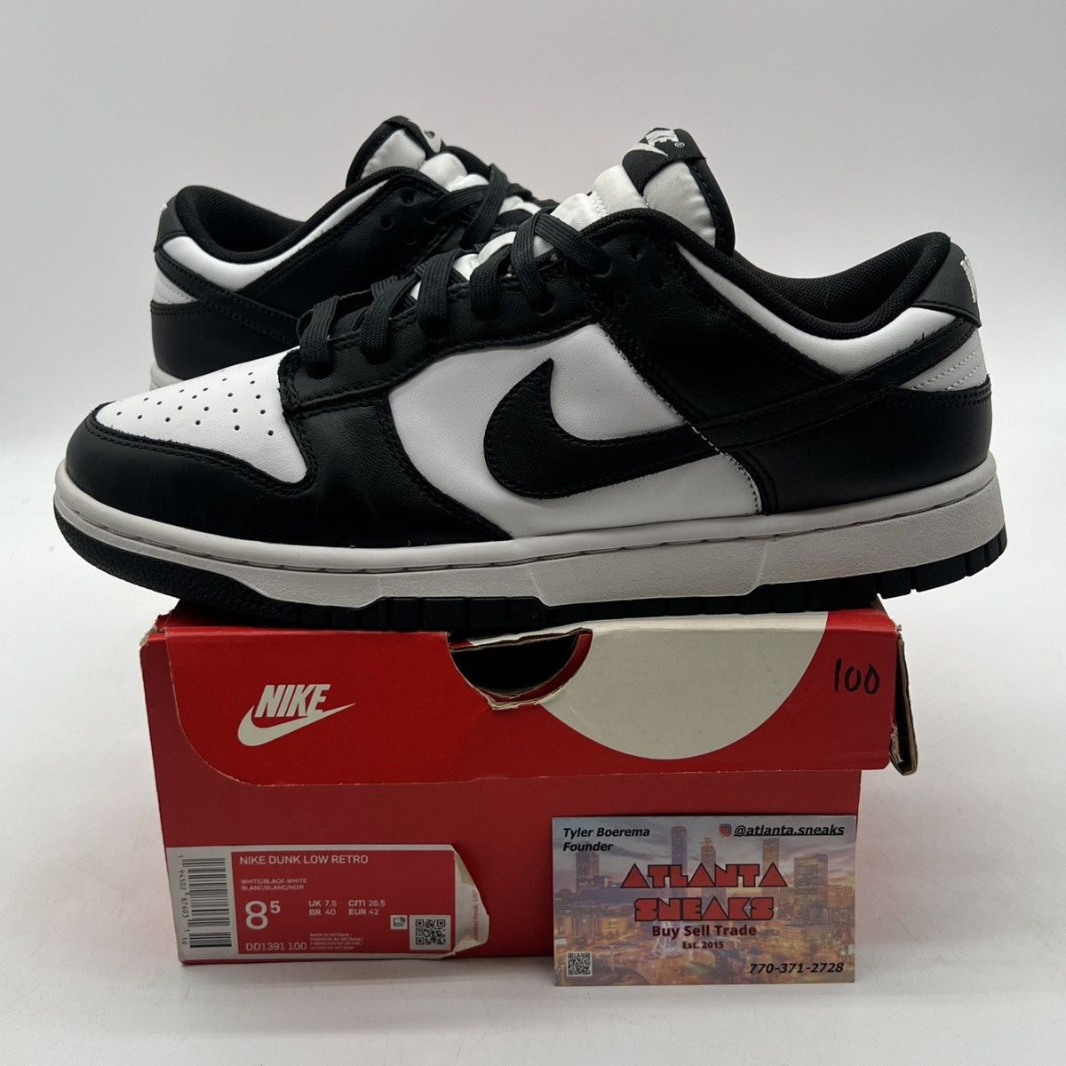 Nike dunk low black white