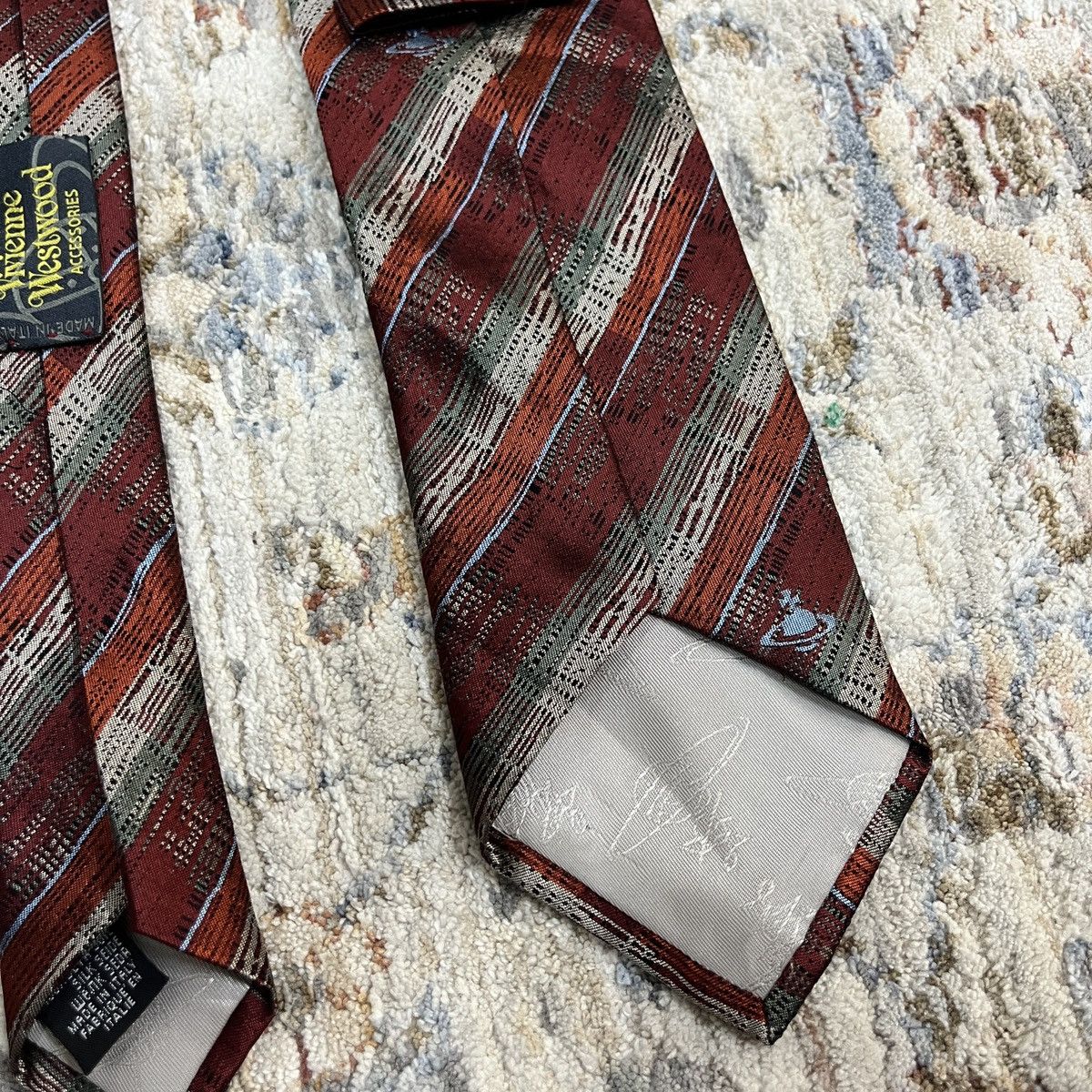 Vivienne Westwood VIVIENNE WESTWOOD ORB LOGO SILK TIE Size ONE SIZE - 4 Thumbnail