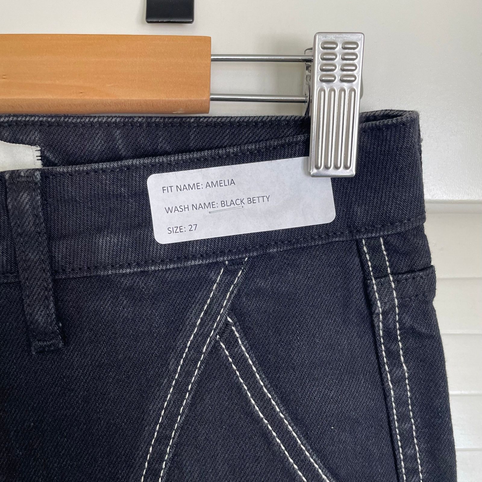 Other NWT Trave Amelia Black Betty Slim Straight Sz 27 Deadstock Size 27" / US 4 / IT 40 - 4 Thumbnail