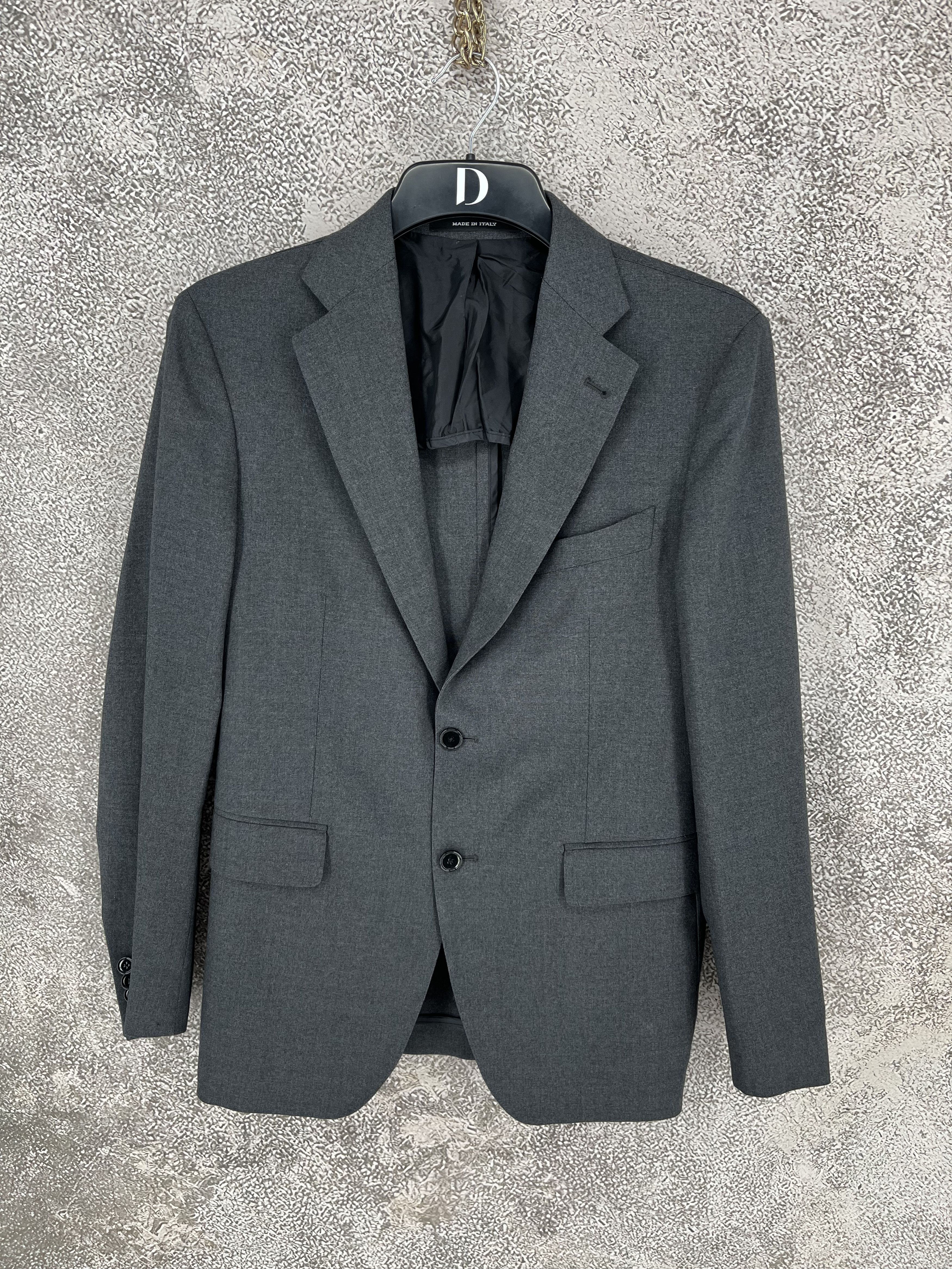 Vintage Tagliatore Virgin Wool Grey Checkered Blazer Made In Italy Size 46R - 6 Thumbnail