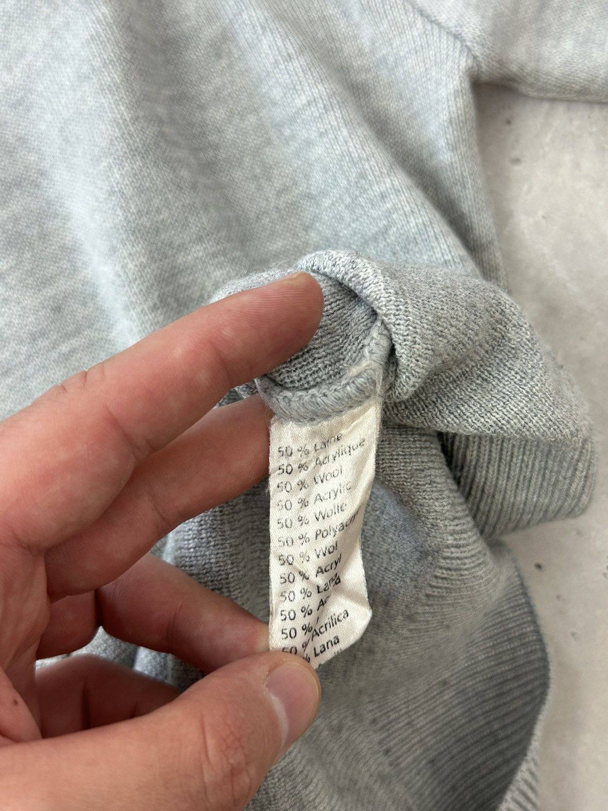Lacoste Lacoste 90s Vintage Wool Knit Grey Crew Neck Sweater Size US M / EU 48-50 / 2 - 11 Thumbnail