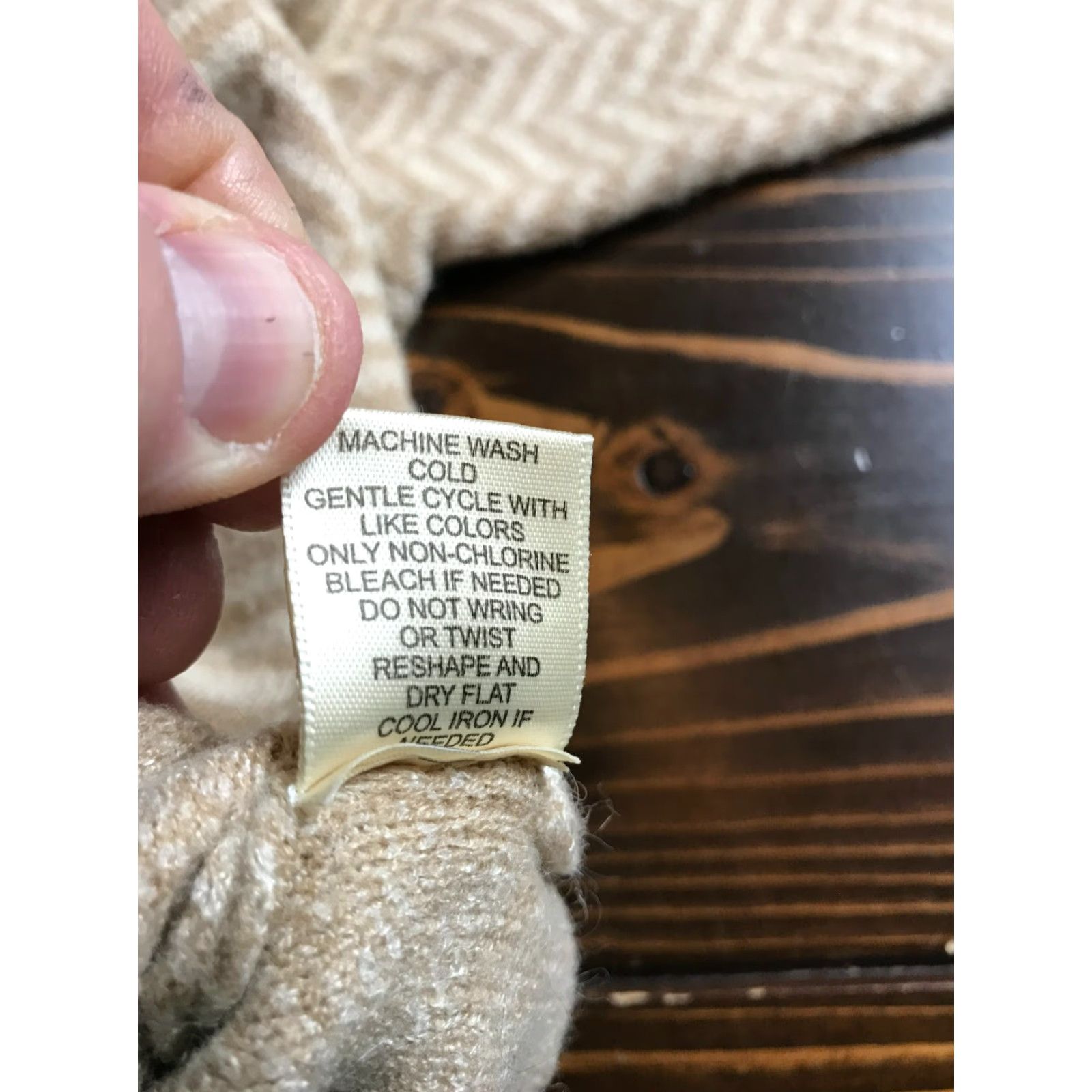 Vintage Sincerely Jules Sweater Cardigan Women's Medium Tan Cream Brown Solid Long Sleeve Casual Fall Spring Summer Regular Fit Womens Size M / US 6-8 / IT 42-44 - 7 Thumbnail