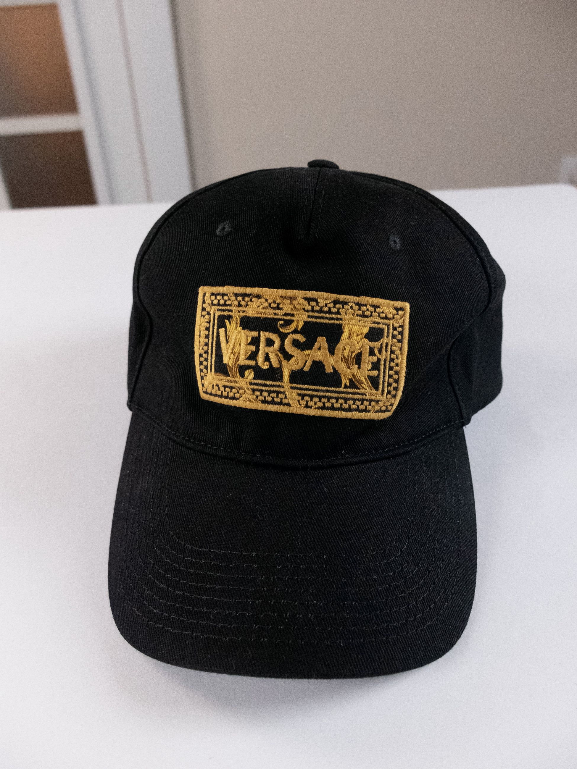 Versace VERSACE black gold logo cotton baseball cap hat 58 Medium Size ONE SIZE - 2 Thumbnail